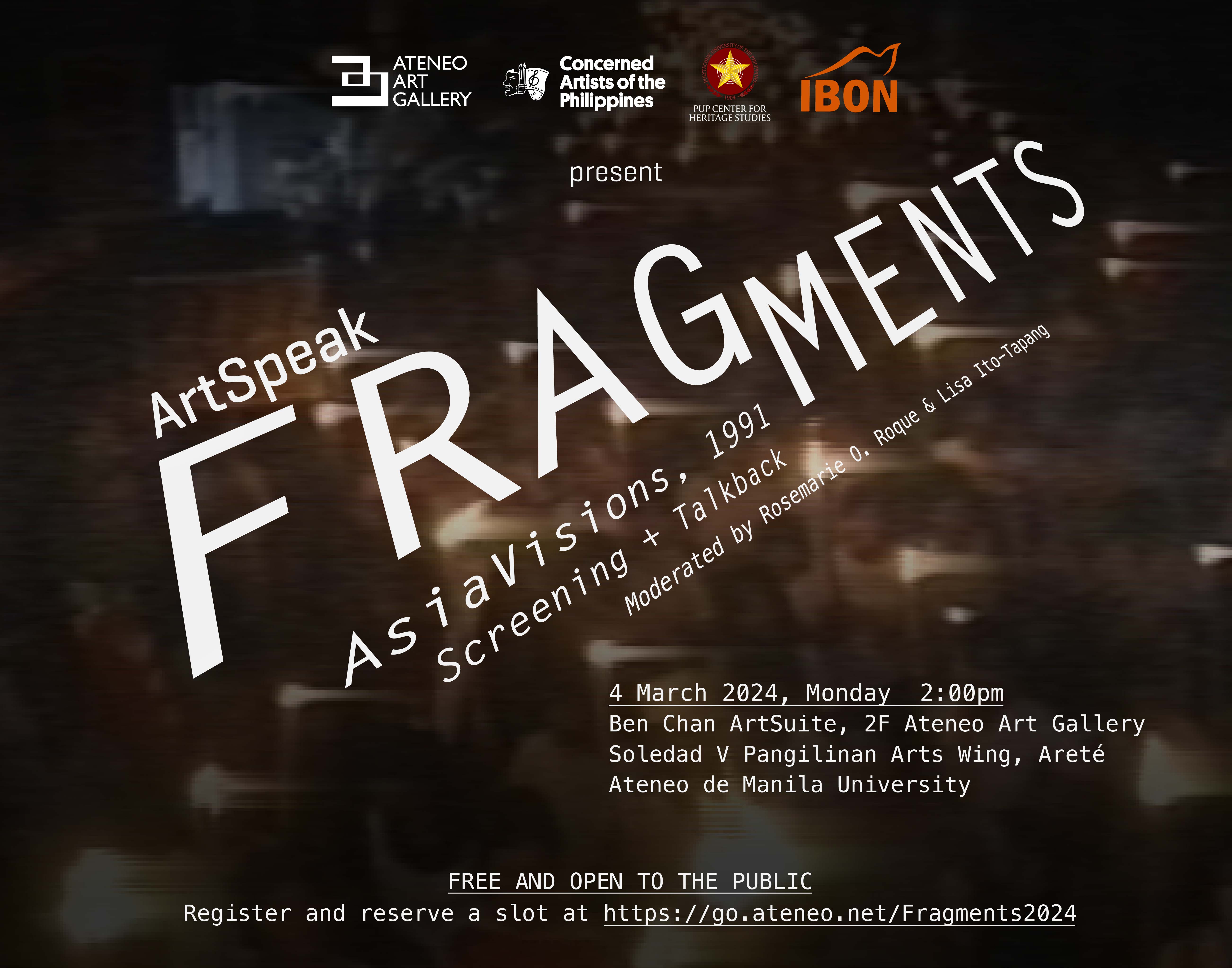 ArtSpeak Fragments 2024 Banner