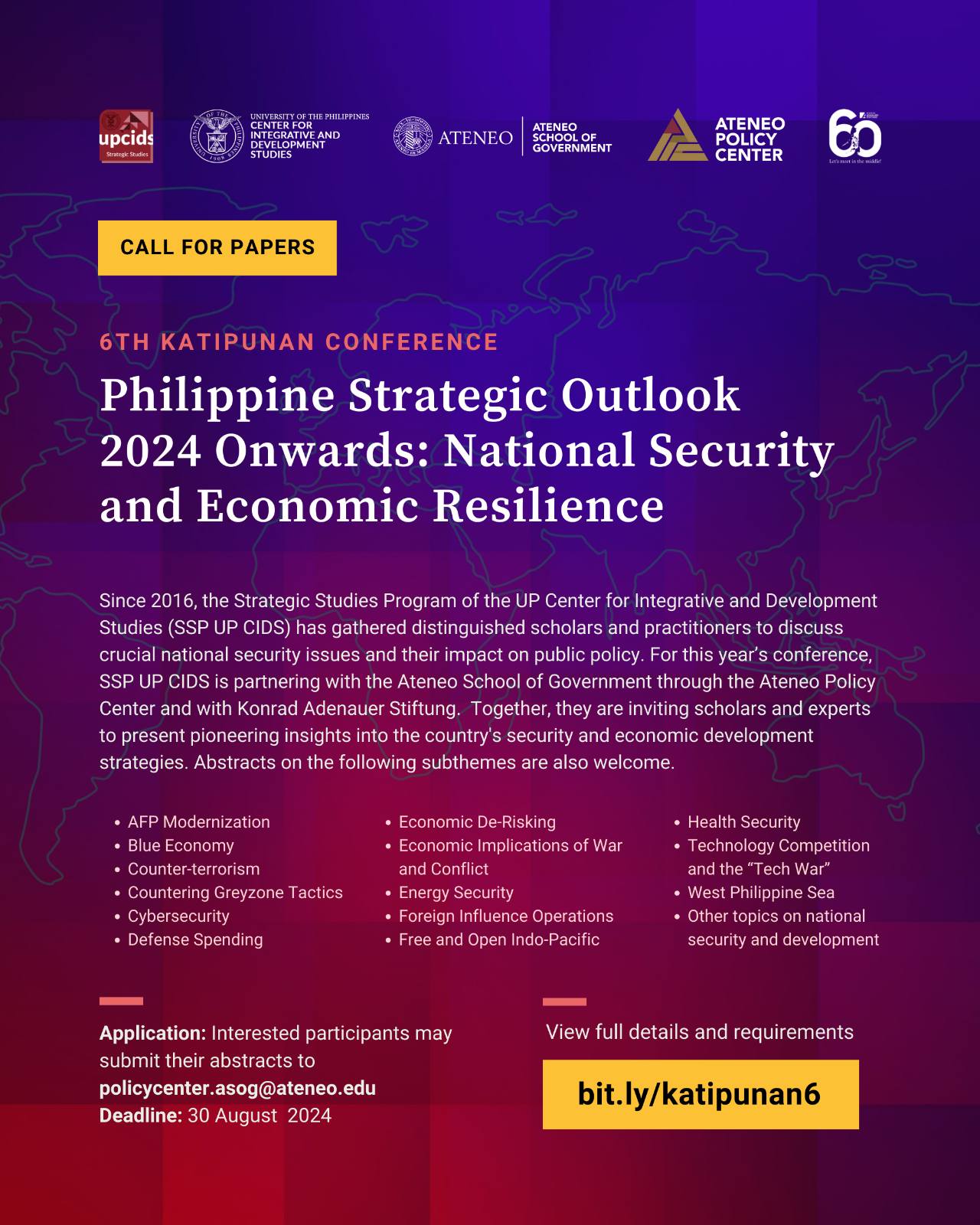 CONFERENCE ANNOUNCEMENT AND CALL FOR PAPERS: 6th Katipunan Conference