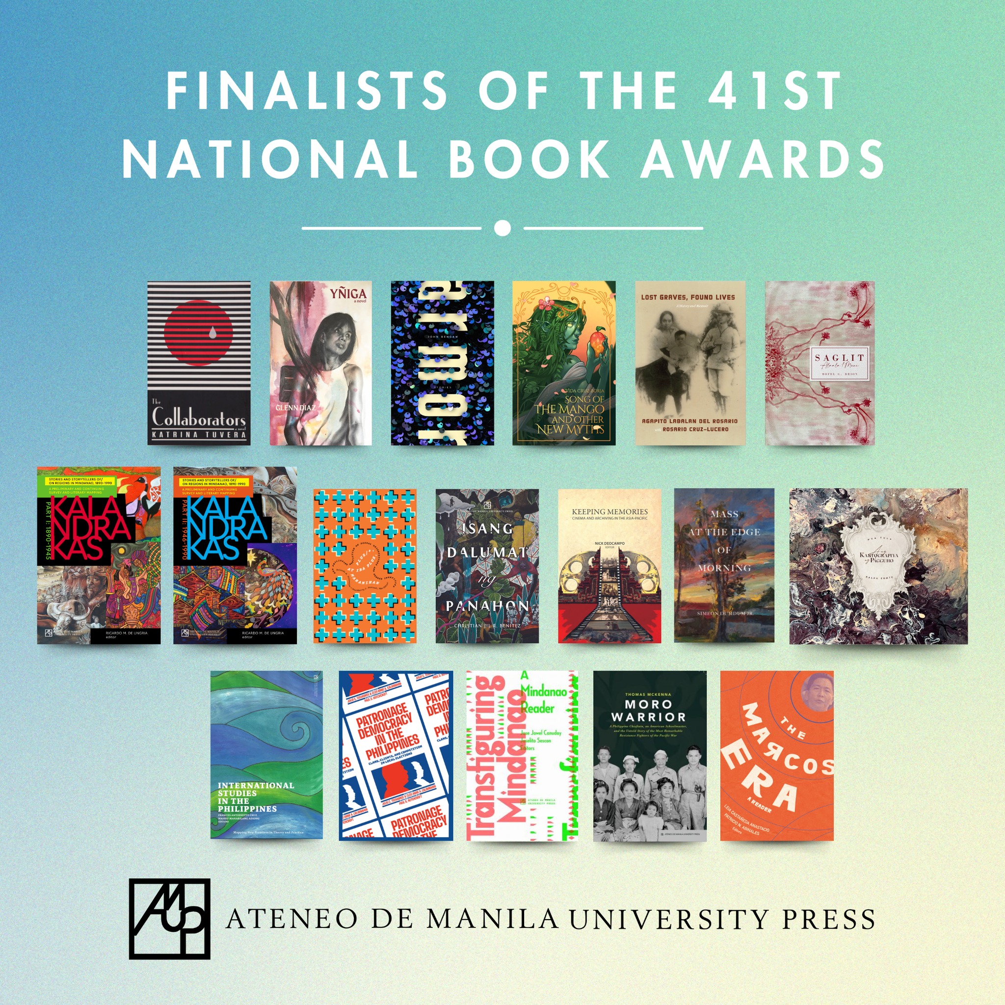 Ateneo Press finalists of the 41st National Book Awards 
