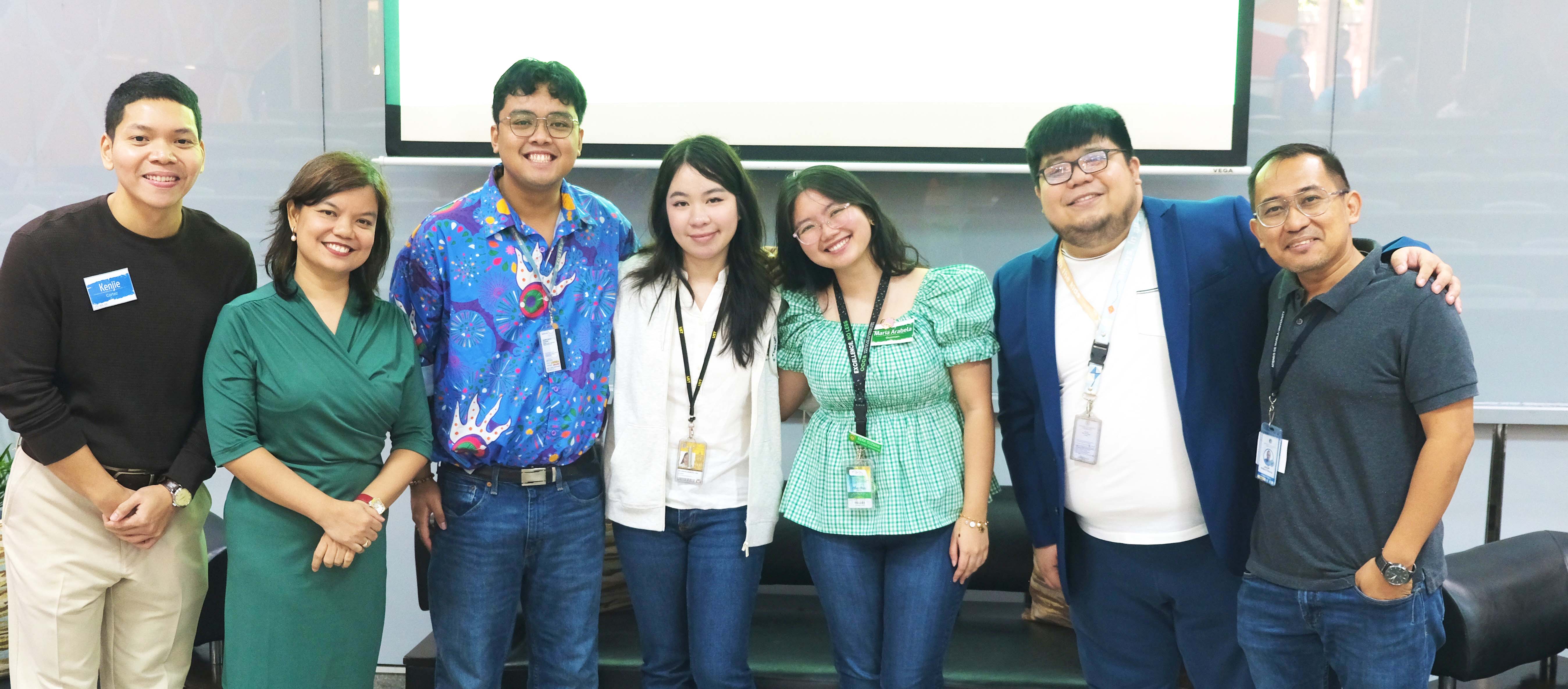 emcees, student guests, and host