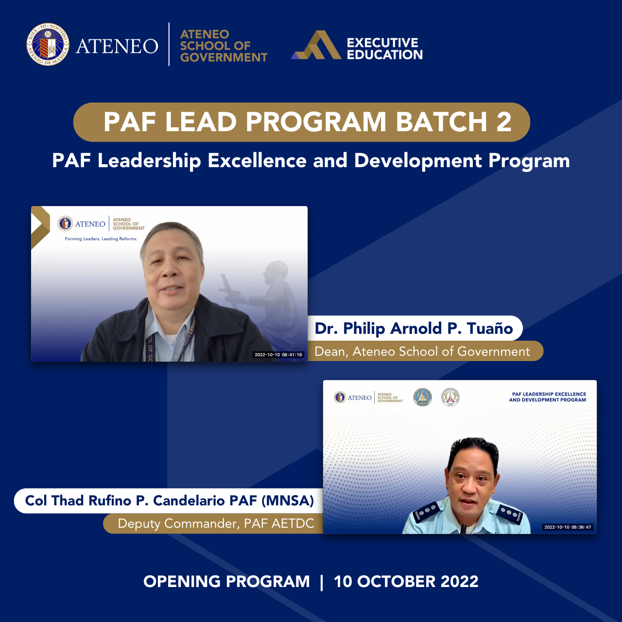 PAF LEAD Opening Speakers