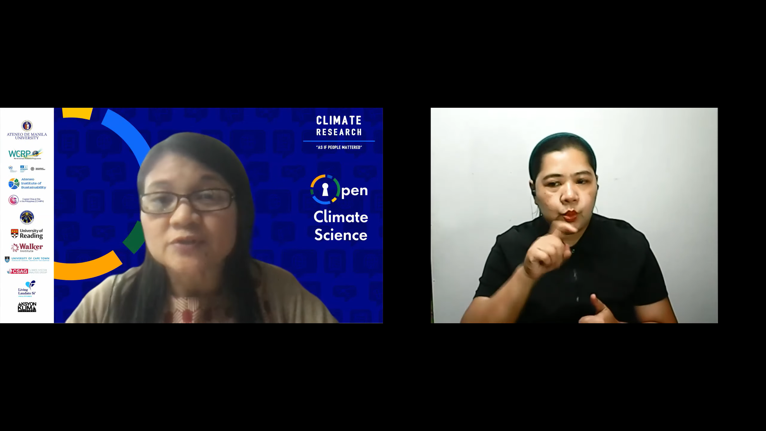 Dr Uy and a Filipino Sign Language interpreter.
