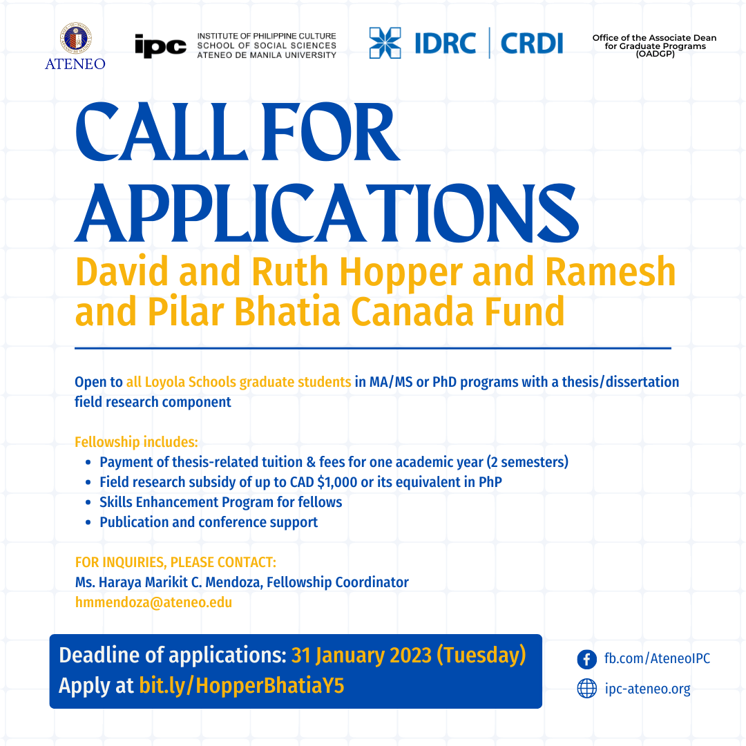 IDRC Call for Applications