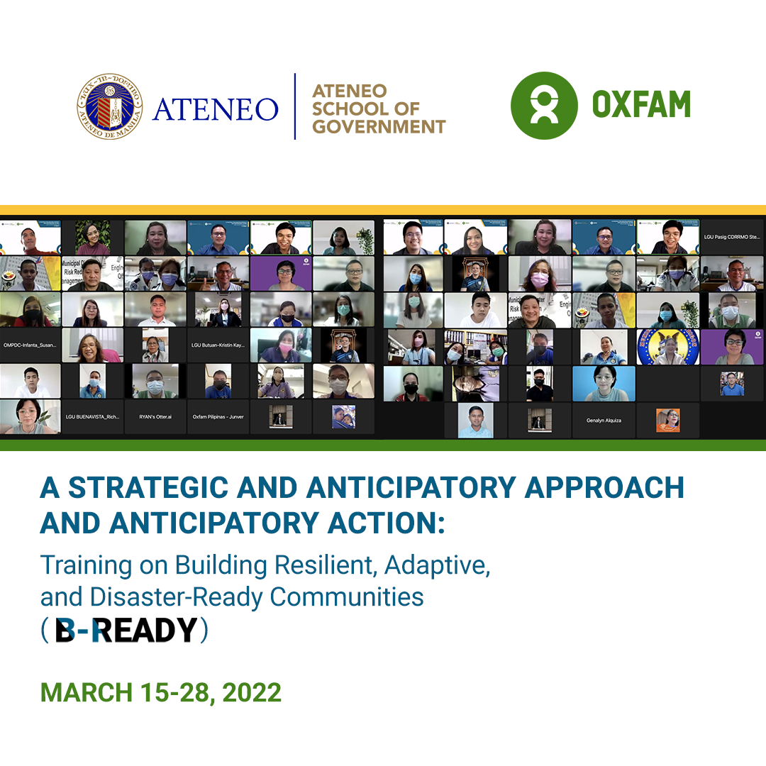 ASOG partners with Oxfam Pilipinas to conduct training for LGUs on Building Resilient, Adaptive, and Disaster-Ready Communities (B-READY)