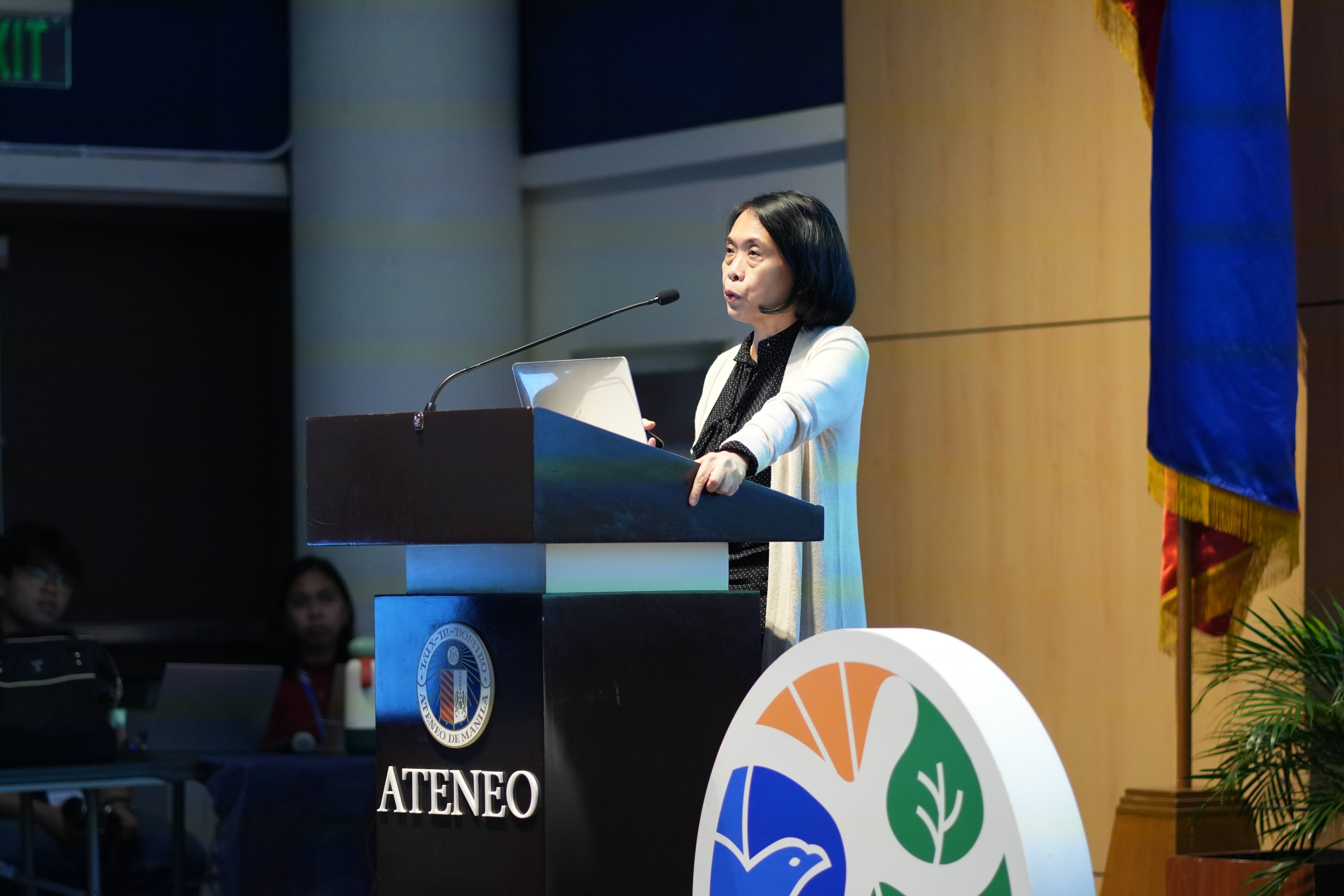 Dr. Maria Assunta Cuyegkeng delivers her keynote address on the sustainability imperative