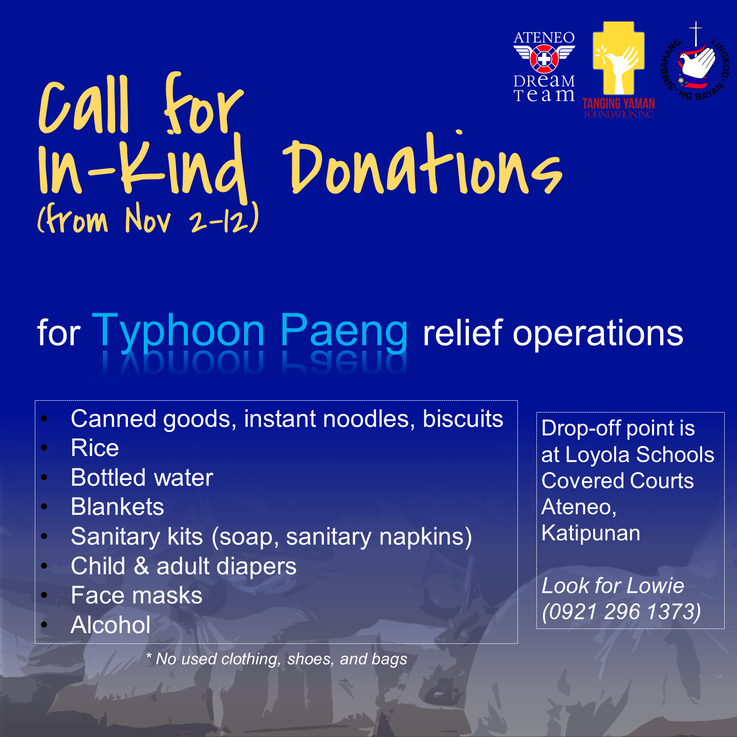 Call for In-Kind Donations_Typhoon Paeng
