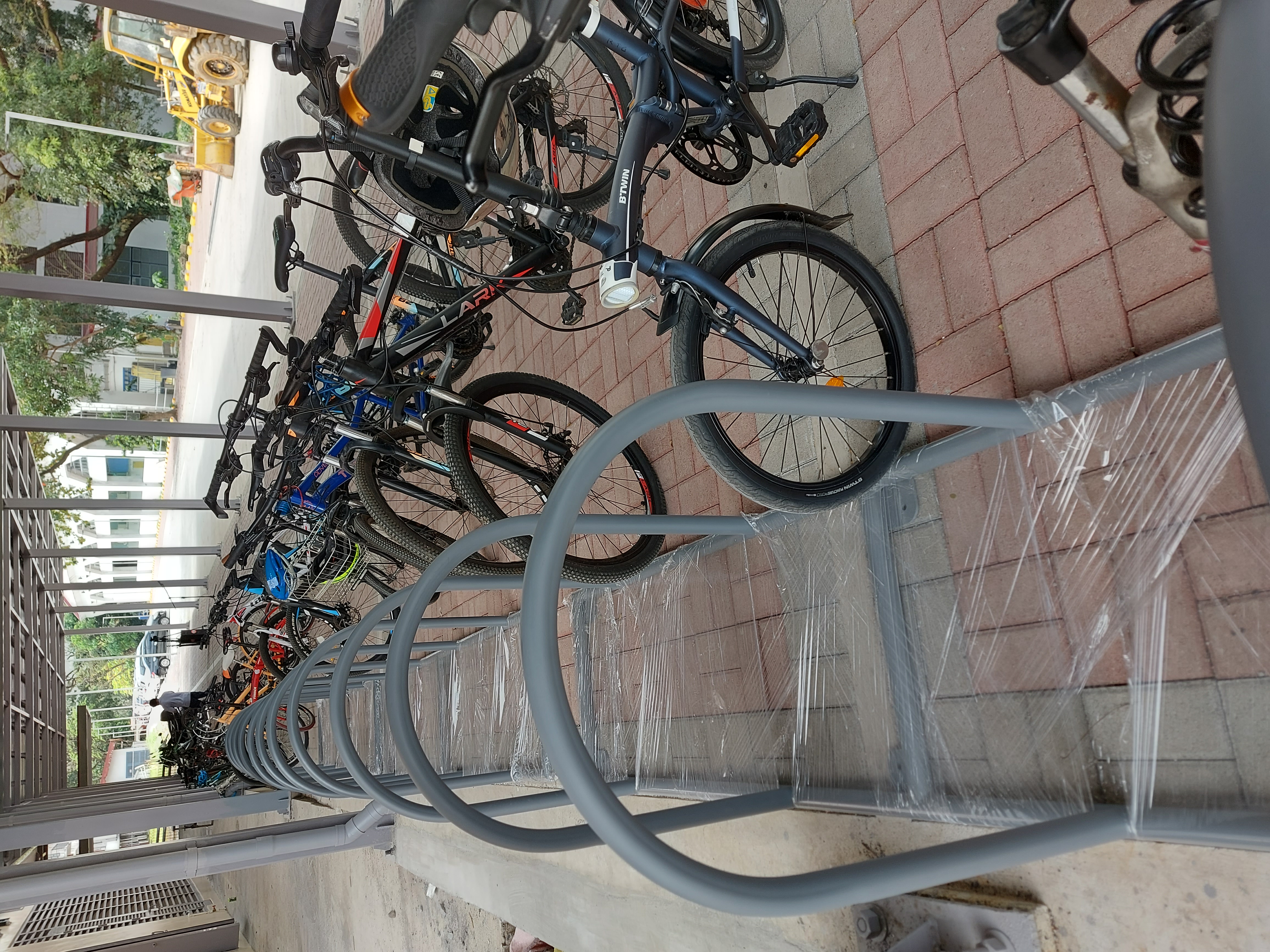 The four new racks can secure up to 48 bicycles in all.
