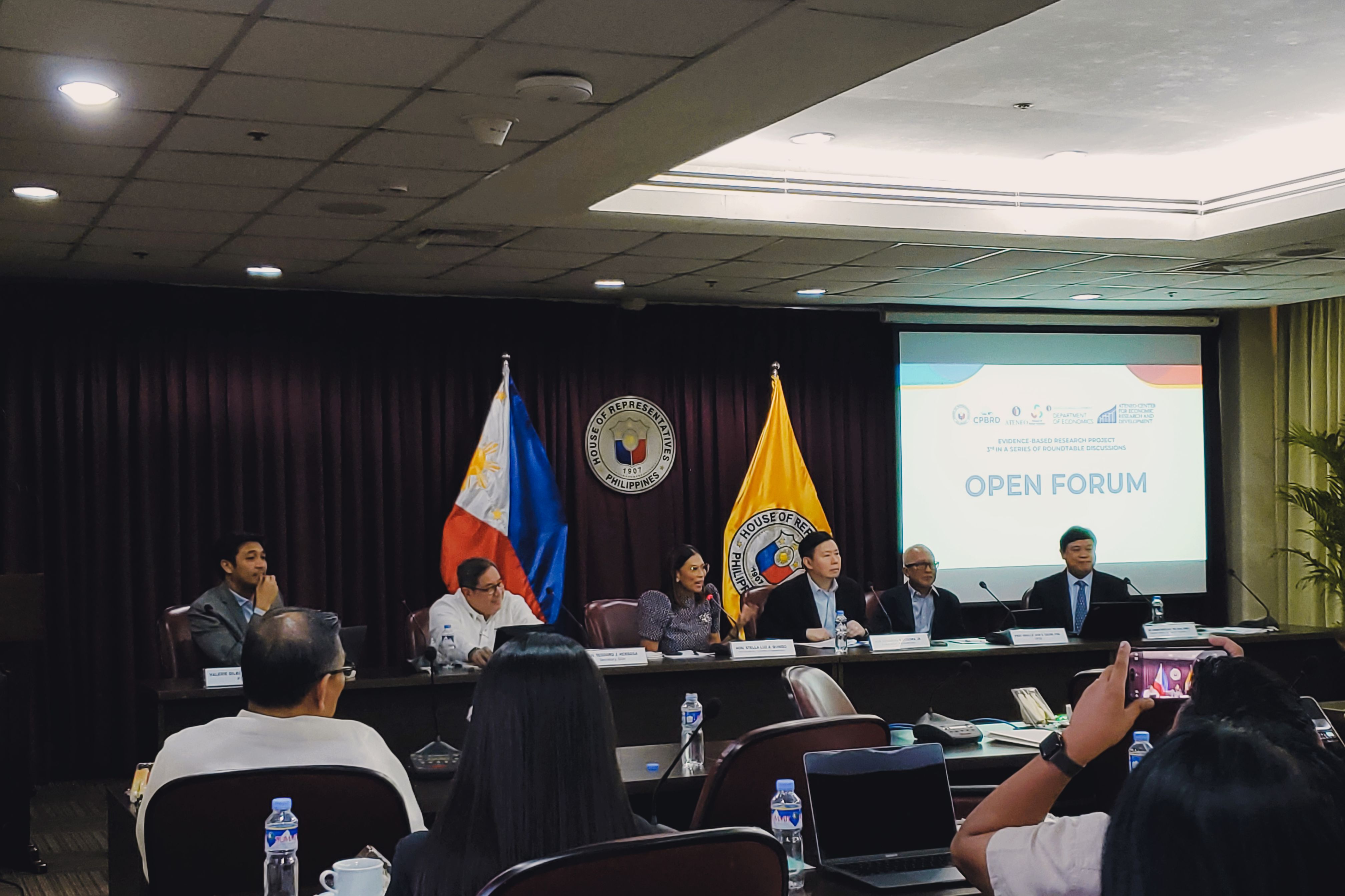Representative Stella Luz Quimbo, the Panelists, ADMU-HRep Health Research TeamCPBRD staff, and the rest of HREP-ADMU Congressional Research Fellows 