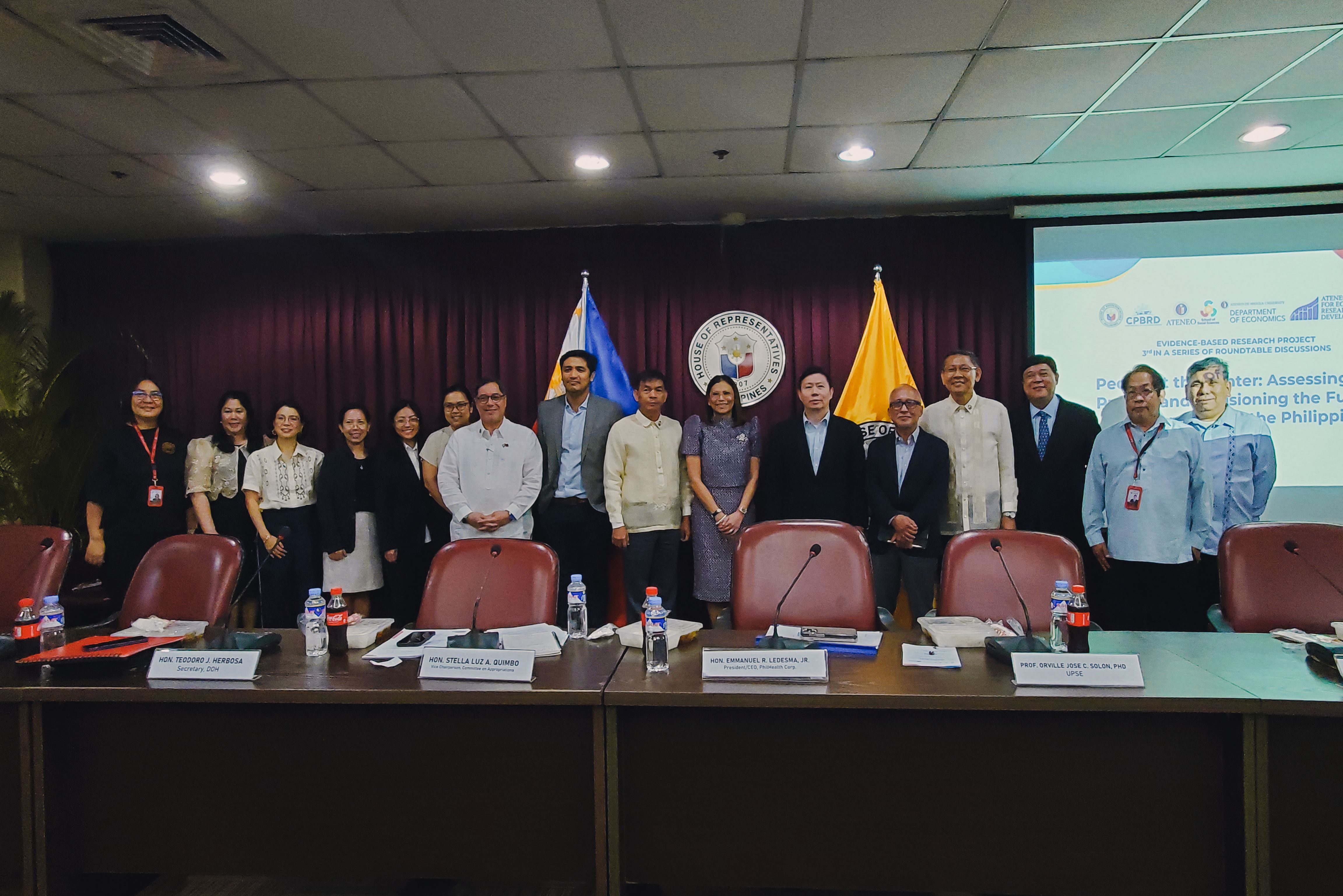 Representative Stella Luz Quimbo, the Panelists, ADMU-HRep Health Research TeamCPBRD  staff, and the rest of HREP-ADMU Congressional Research Fellows