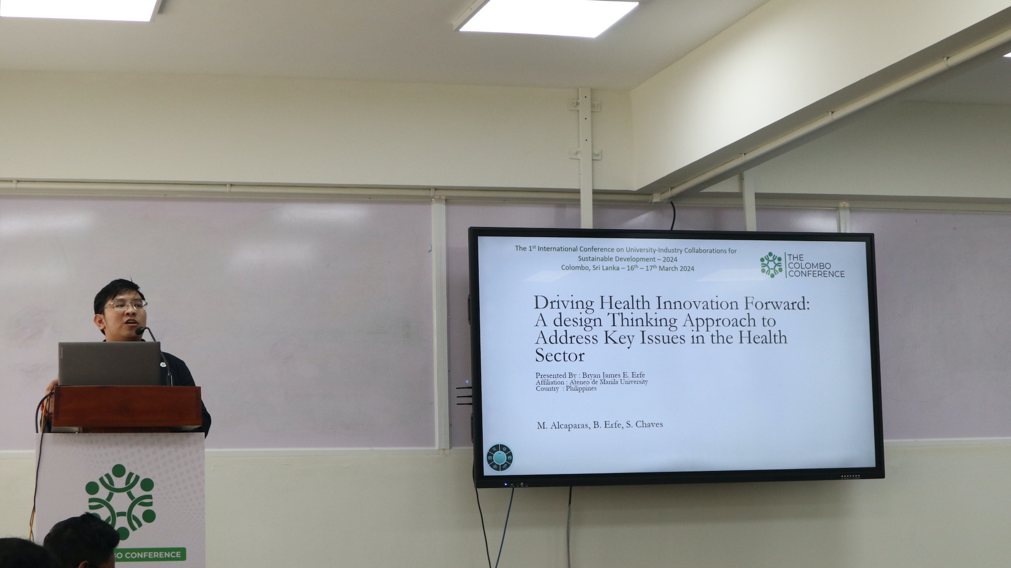 Mr Erfe presenting the AIPO paper