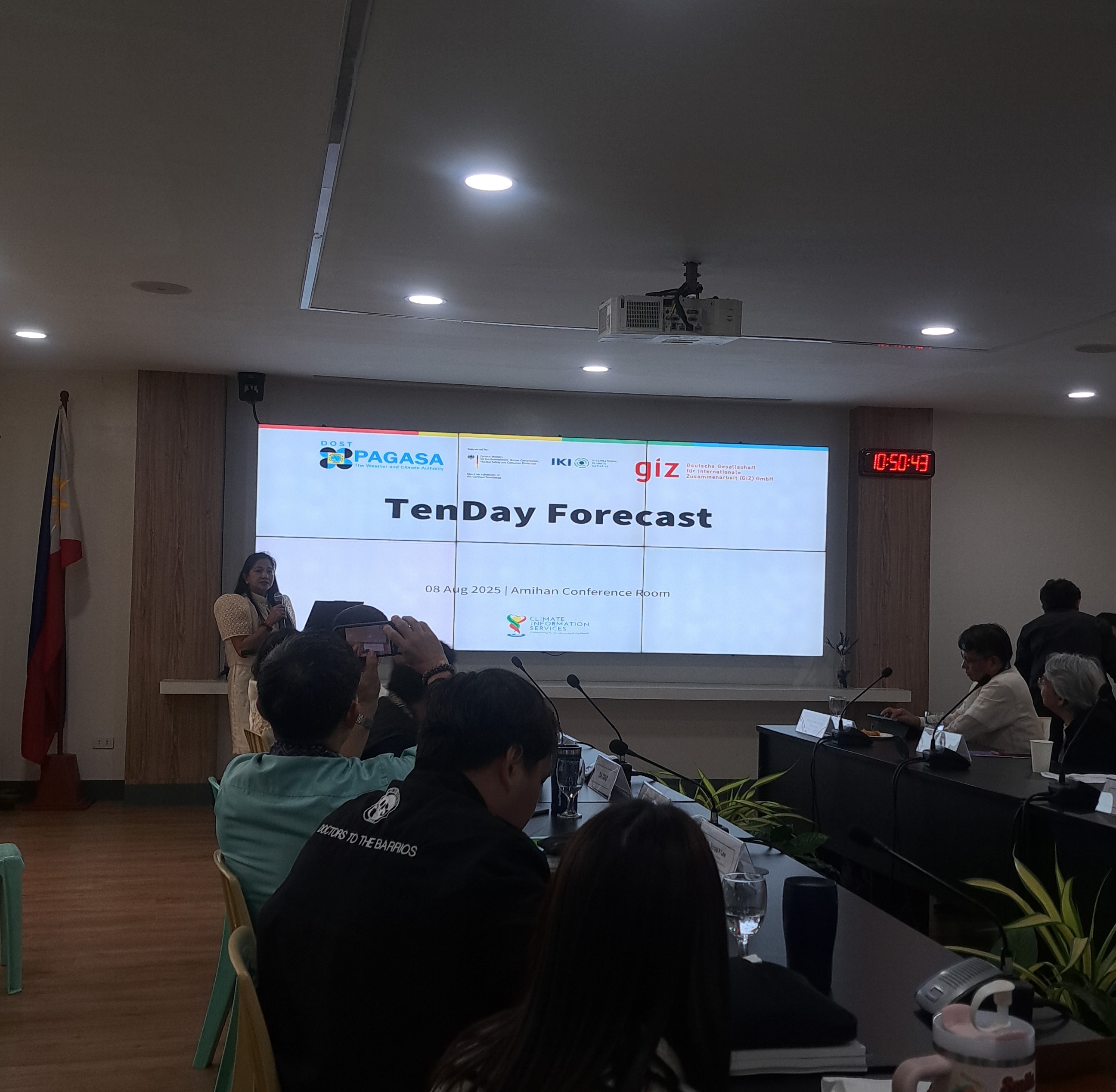 Representatives from CLIMPS PAGASA presented their projects on climate information systems