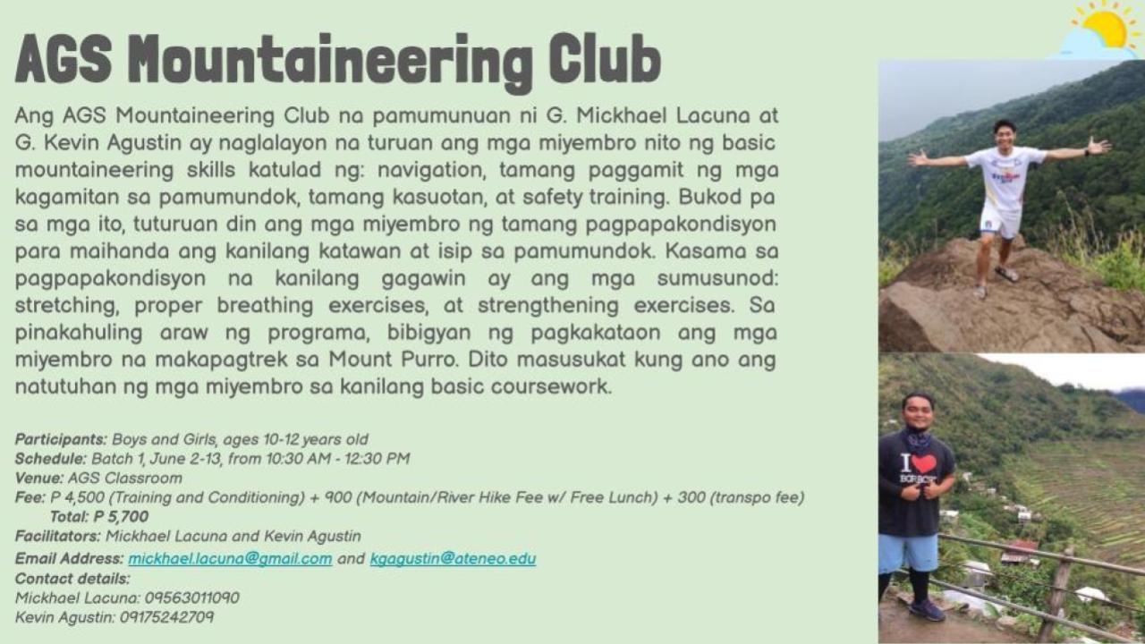 27 AGS Mountaineering Club
