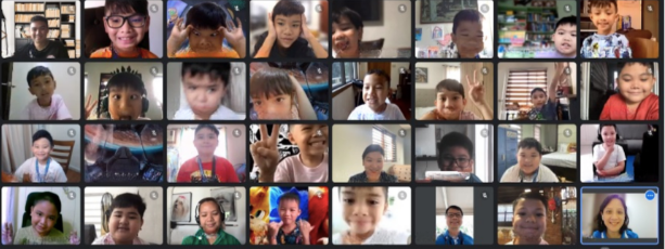 Grade 1 Maginoo during their Bigay Puso Virtual Interaction with personnels from Philippine Animal Welfare Society.