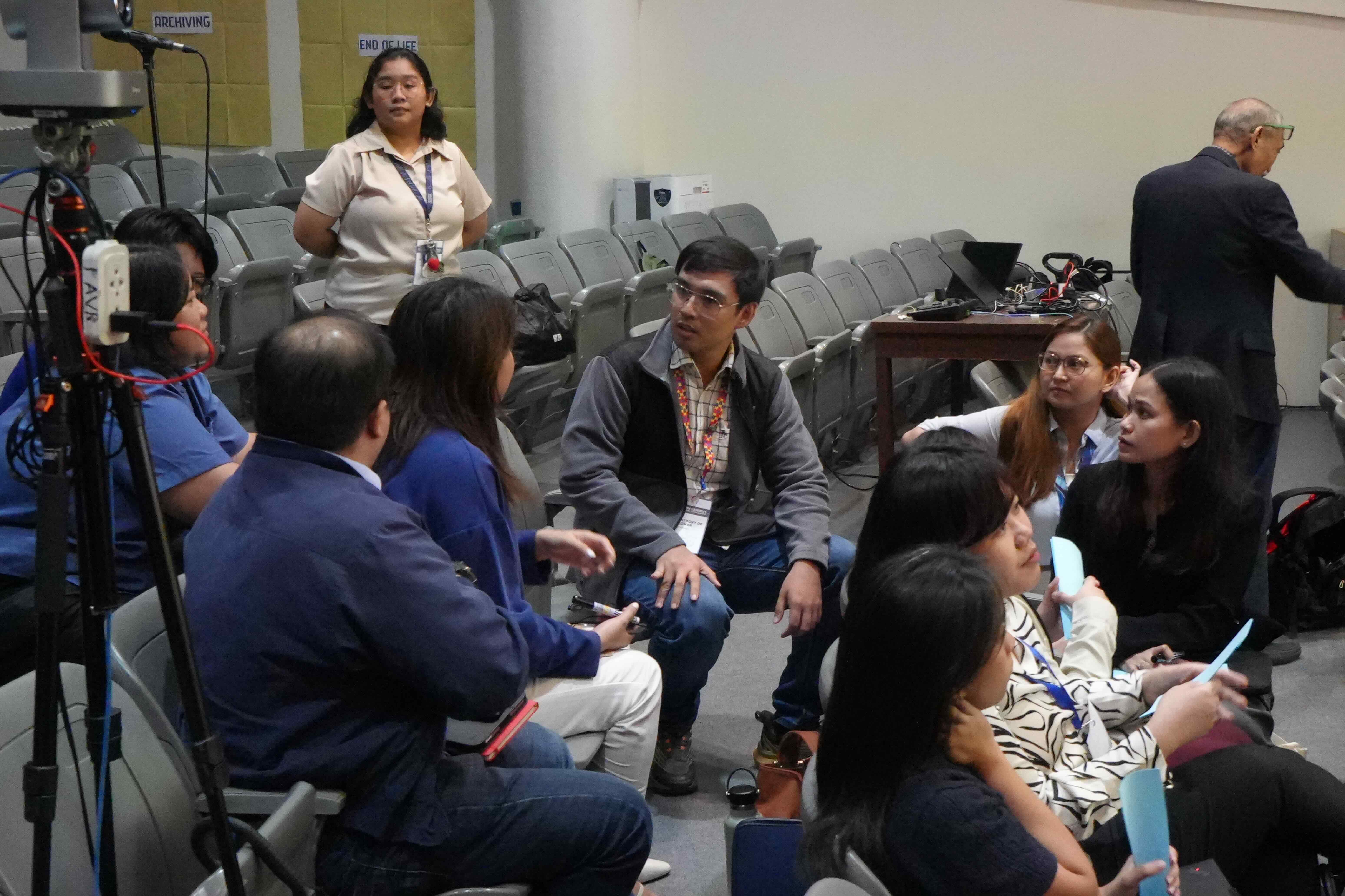 Participants discuss their impacts and activities on each step of the value chain for the first workshop