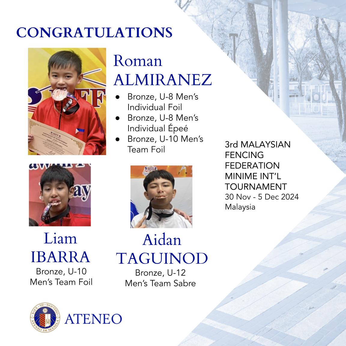 AGS boys in Malaysia for the Minime Int'l Fencing Tournament