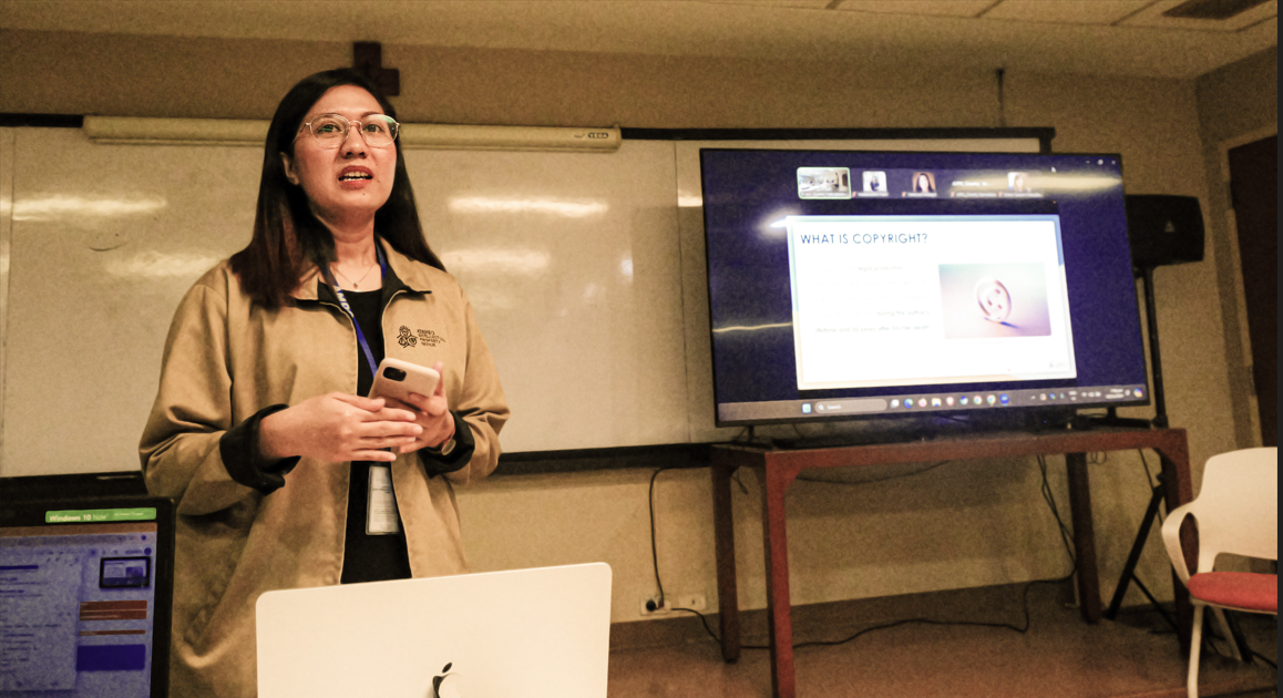  Image: Ms Vanessa Malapit, Head of the Protection and Education Group (PEG) at AIPO, presenting the relevance of copyright in safeguarding creative works
