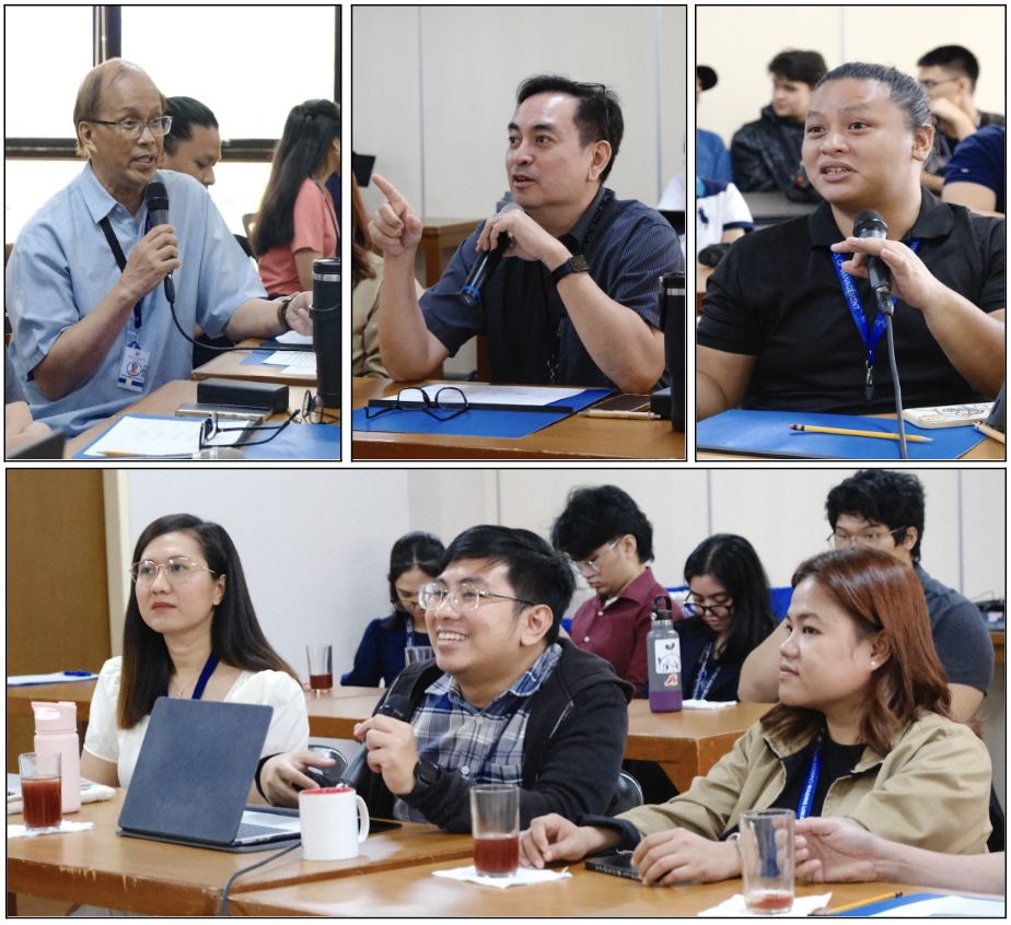 Image: Panel of judges from the Ateneo Intellectual Property Office (AIPO).  Top row (left to right): Engr Benjamin Mirasol, Head of the Commercialization and Business Incubation Group; Dr John Luis Lagdameo, Acting Director; and Mr Lorenzo Tiongson, MSc, Business Development Officer.  Bottom row (left to right): Ms Vanessa Malapit, MSc, Head of the Protection and Education Group; Mr Bryan Erfe, Business Development Officer; and Ms Mariela Alcaparas, MSc, Project Development Officer.