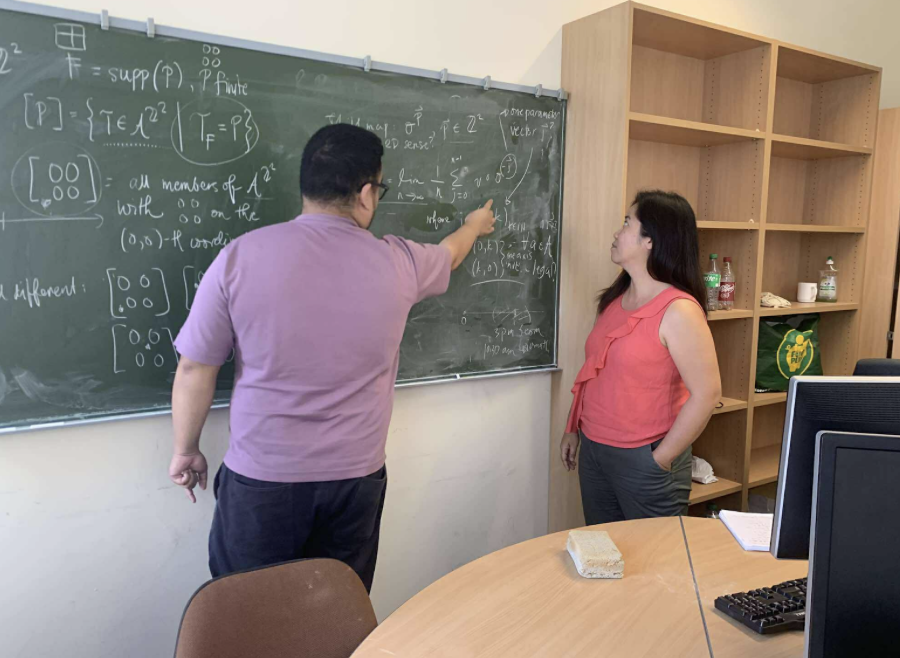 Jim and Dr Miro discuss, Bielefeld