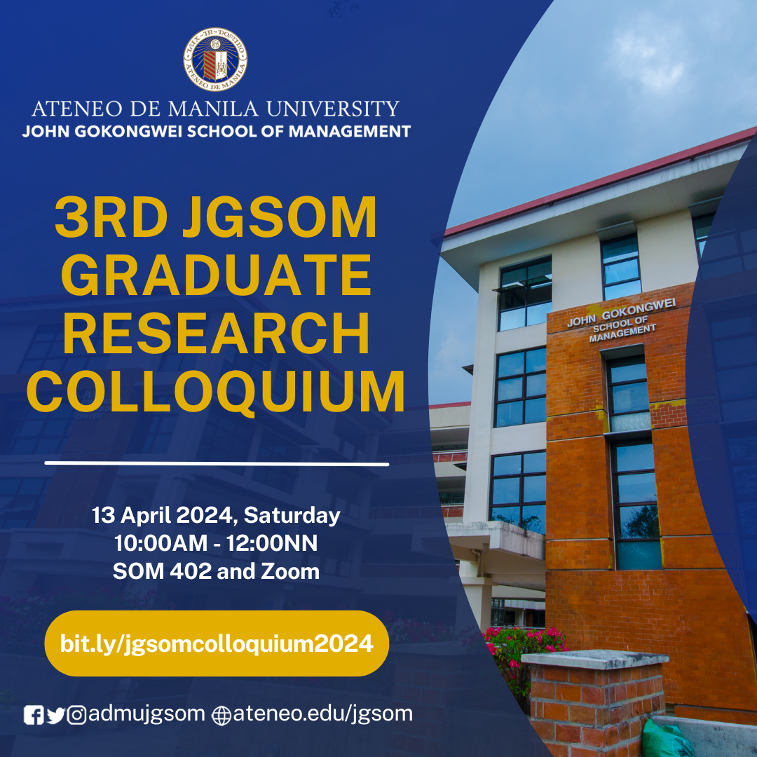 3rd JGSOM graduate research colloquium