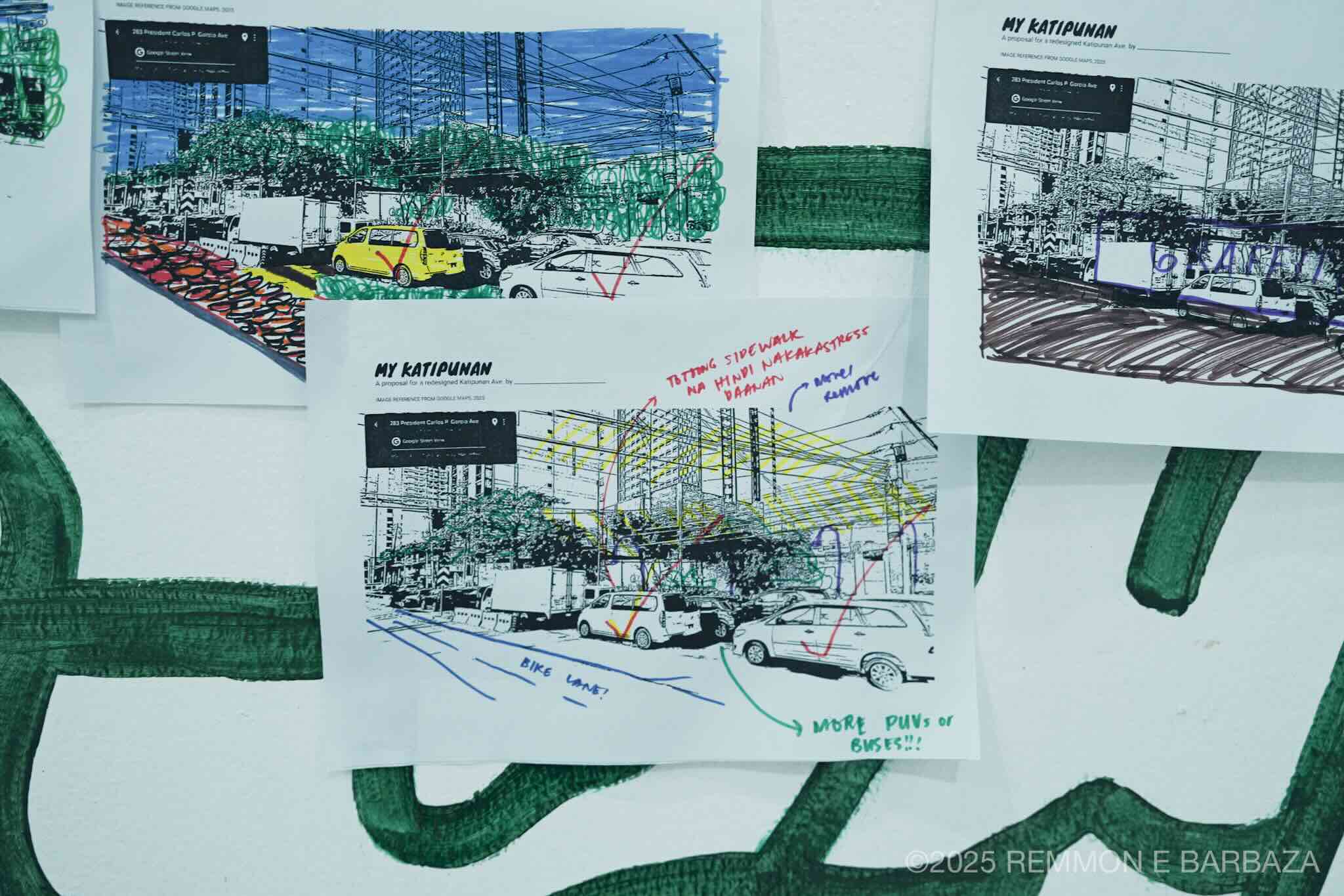 Walkability Summit 2025 introduces the exhibit “Daan-daang Lansangan,” featuring participants’ aspirations for an inclusive and walkable Katipunan Avenue. (Photo Credit: Remmon Barbaza)