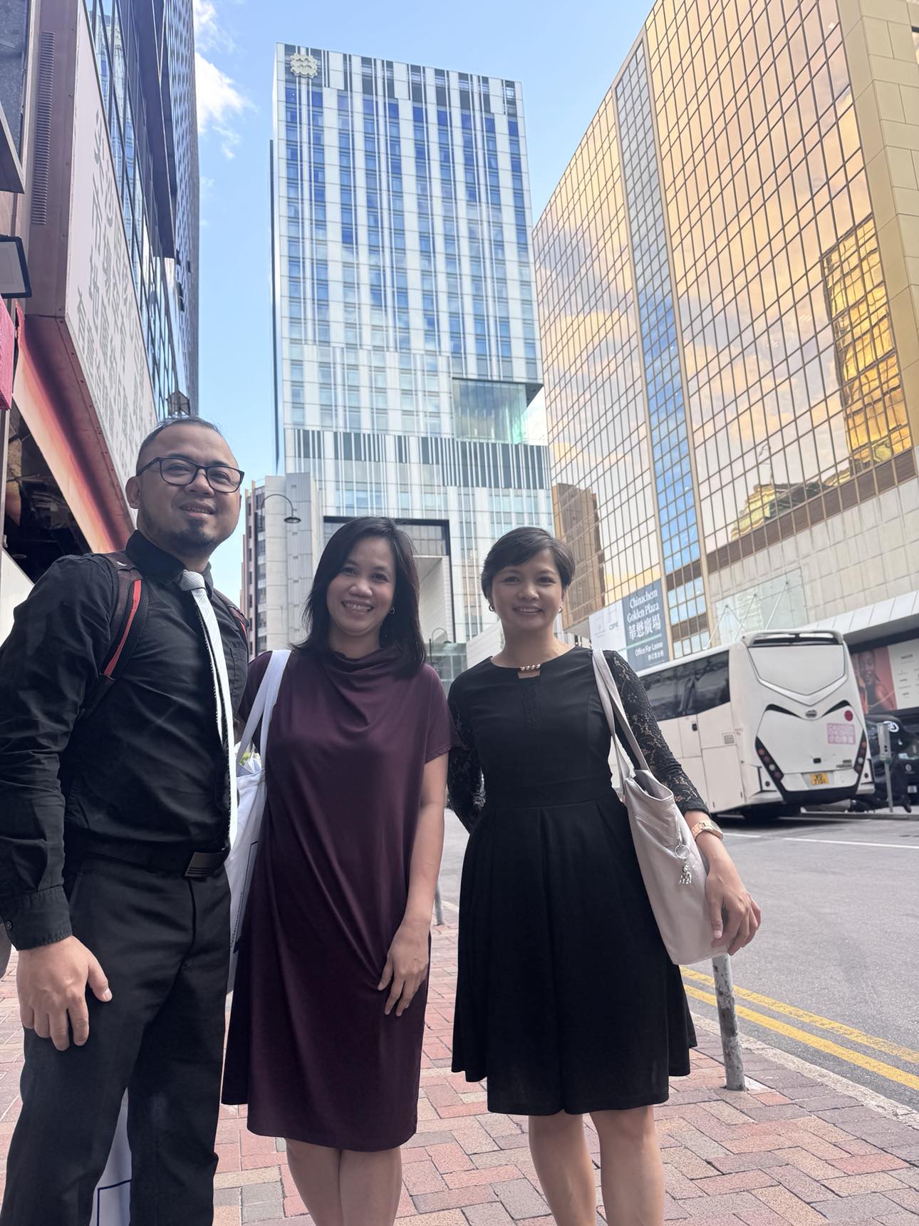 The three AJHS CSIP teachers in Hong Kong 