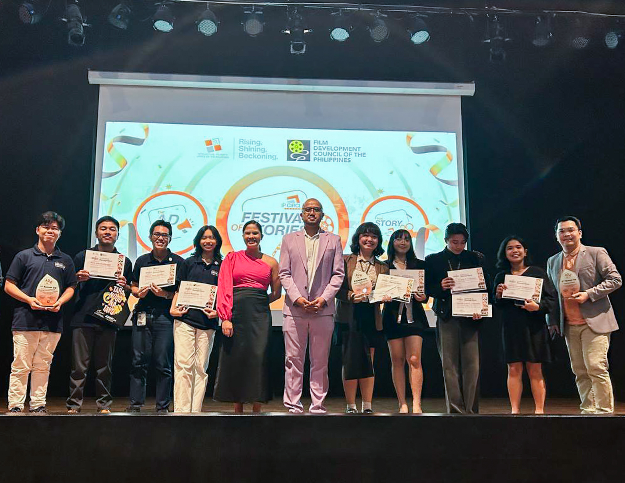 Image: The winners of the Festival of Stories with the IP Academy Team  (photo grabbed from the official Facebook page of IP Academy)