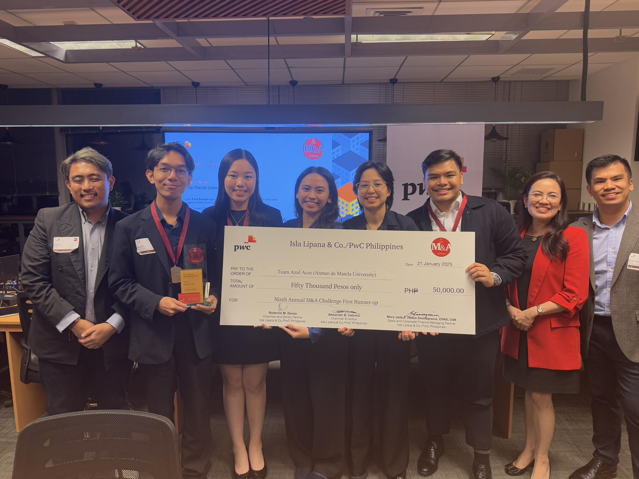 Ateneans win Silver in 2024 edition of PwC M&A Challenge