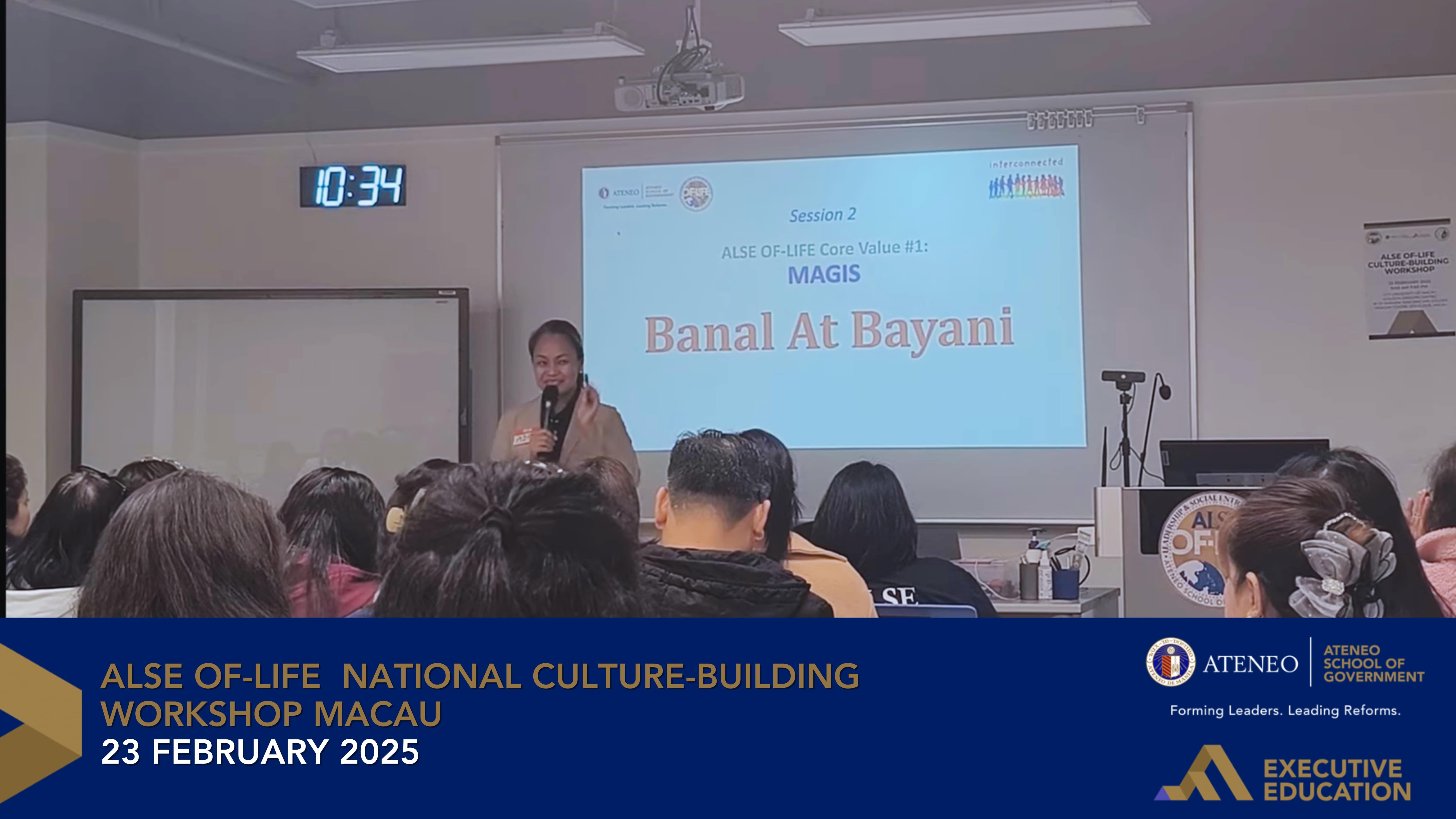 National Culture-Building Workshop for ALSE OF-LIFE Alumni in Macau