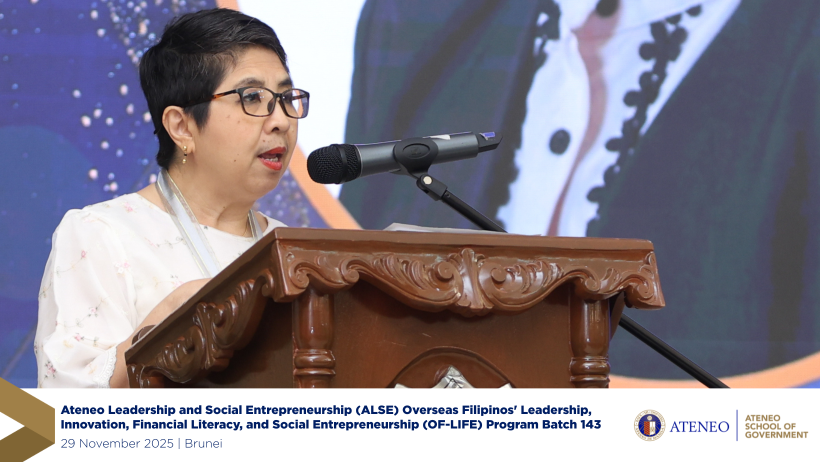 Supported by the Ateneo School of Government (ASoG), 102 Overseas Filipino Workers (OFWs) completed in November the Ateneo Leadership and Social Entrepreneurship (ALSE) Overseas Filipinos' Leadership, Innovation, Financial Literacy, and Social Entrepreneurship (OF-LIFE) program, where they deepened their skills in business development, financial literacy, leadership, and social entrepreneurship.