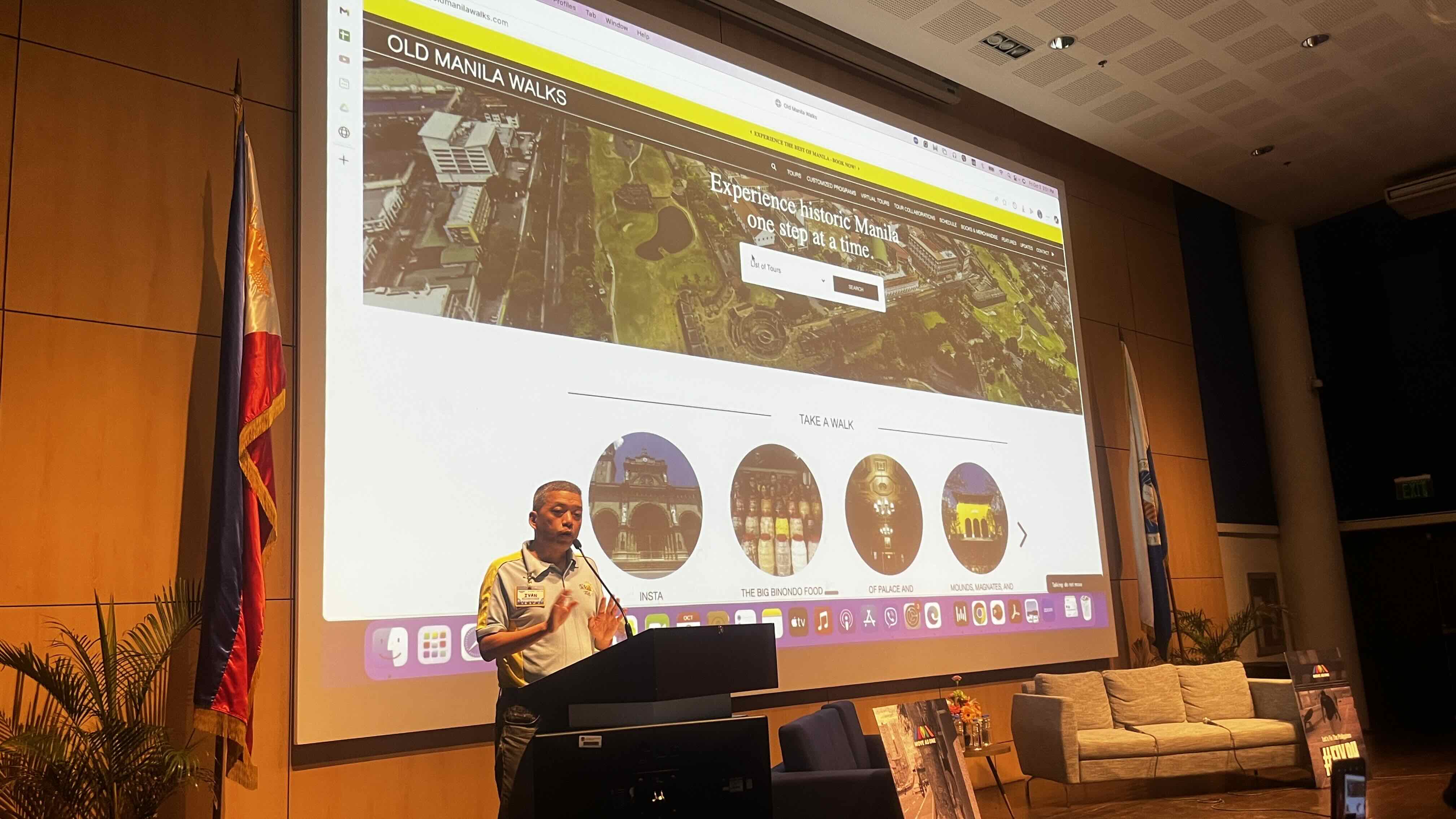 Ivan Man Dy, founder of Old Manila Walks, emphasizes the role of walking in fostering deeper connections with history and culture. (Photo credit: Theo Cacayan)