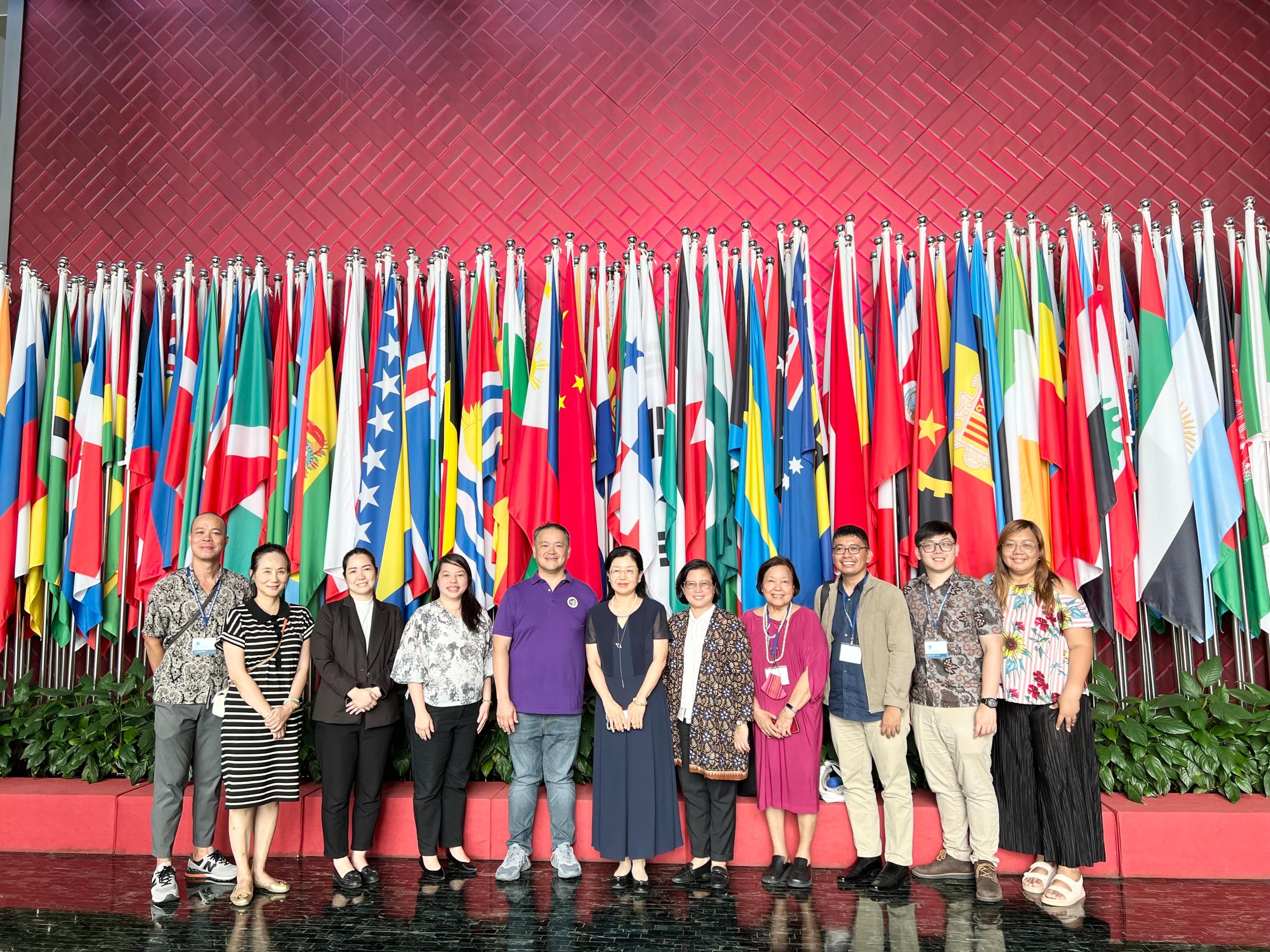 At the Center for Language Cooperation and Education (CLEC) with Ms Zhu Meifen, Director of Asia-Africa Projects. 