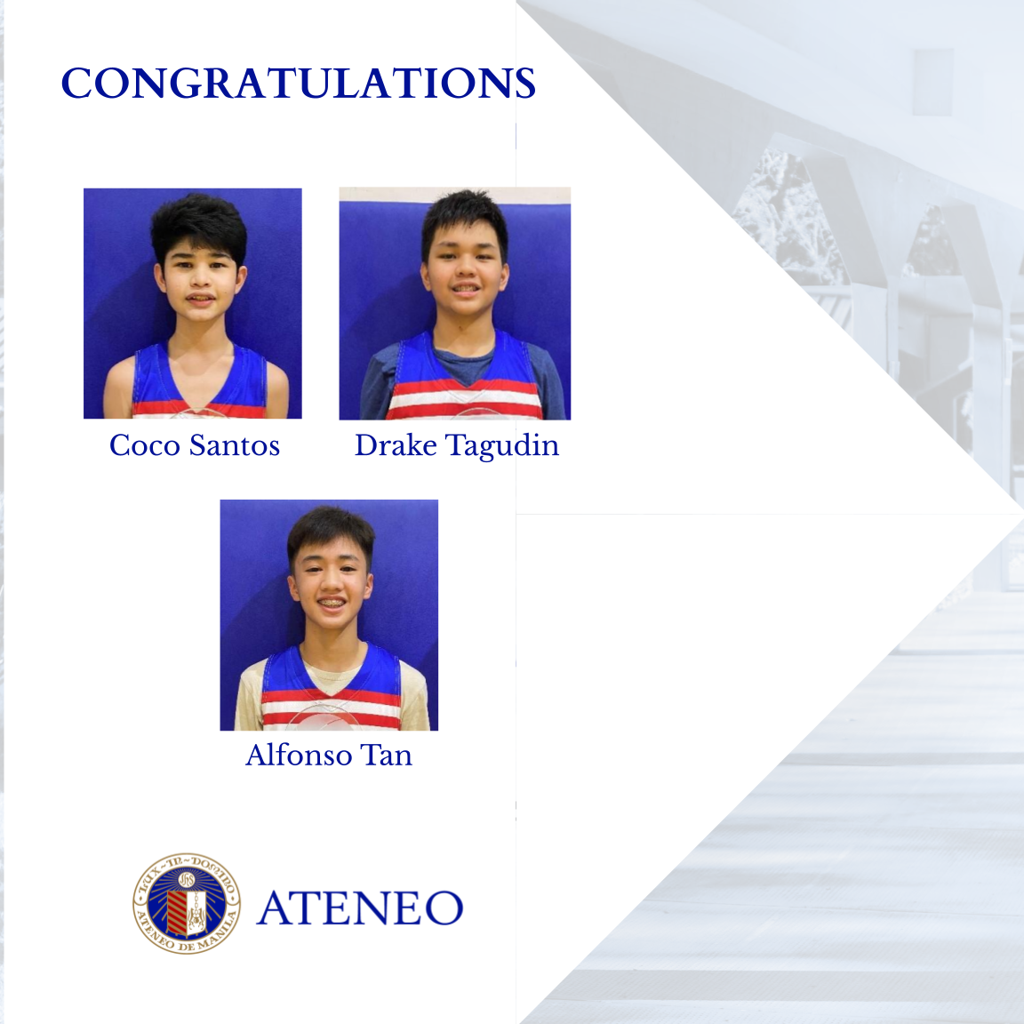 Coco Santos, Drake Tagudin, Alfonso Tan 