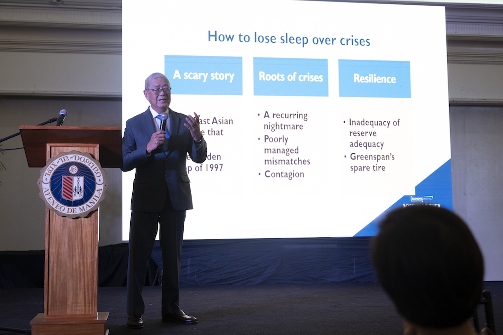 Gov Remolona delivers the afternoon’s keynote address, titled “How To Lose Sleep Over Crises.”