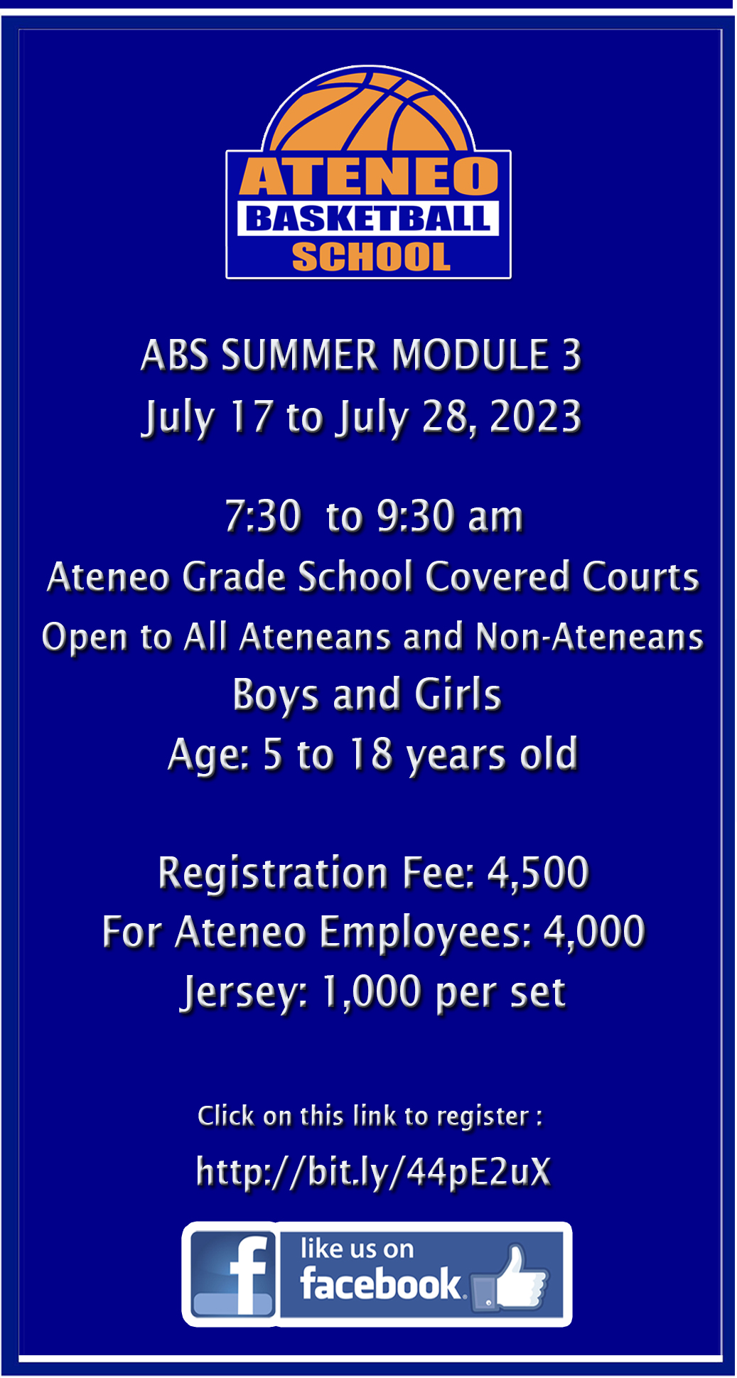 ABS Summer Module 3 runs from July 17 to 28, 2023 