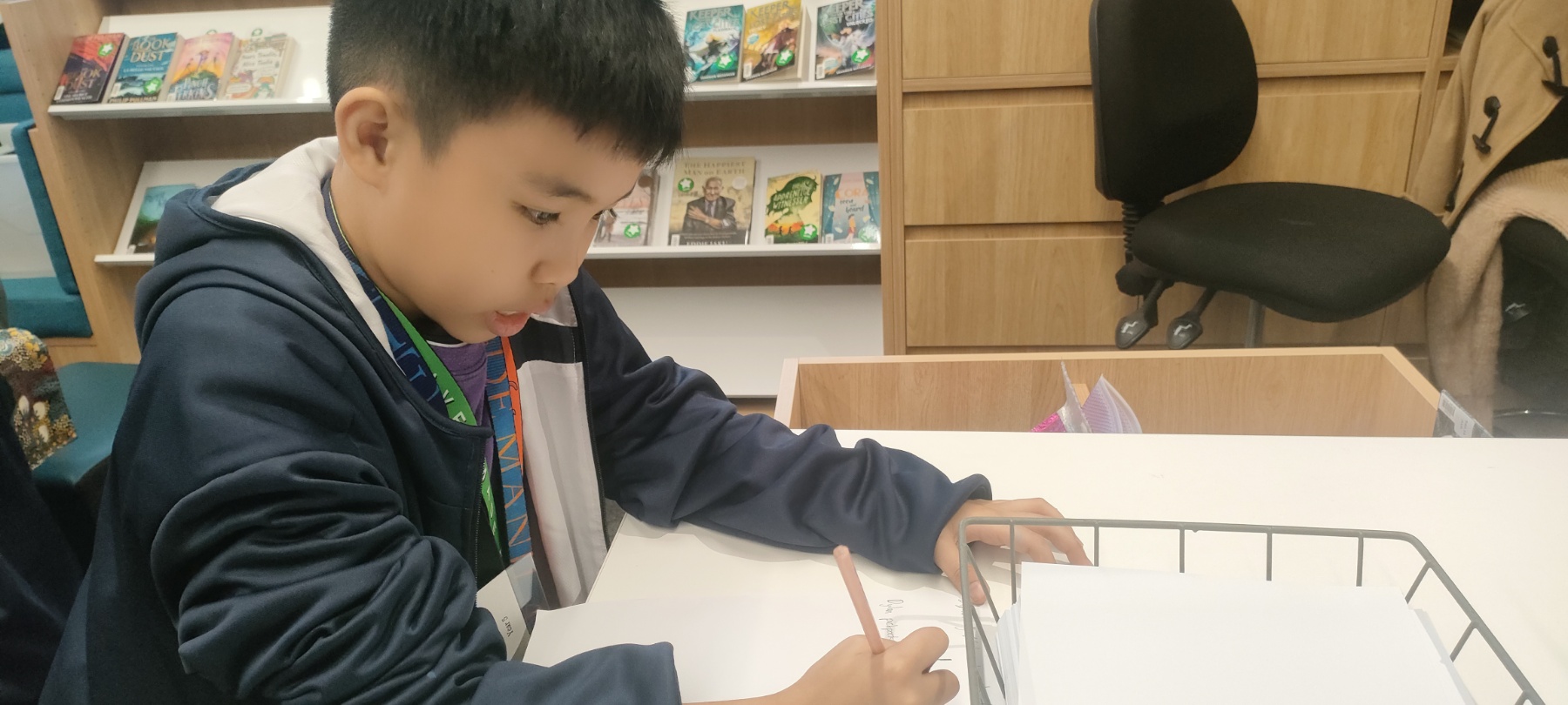 The author of this piece, Julian German, performing his assigned task at St Aloysius College 