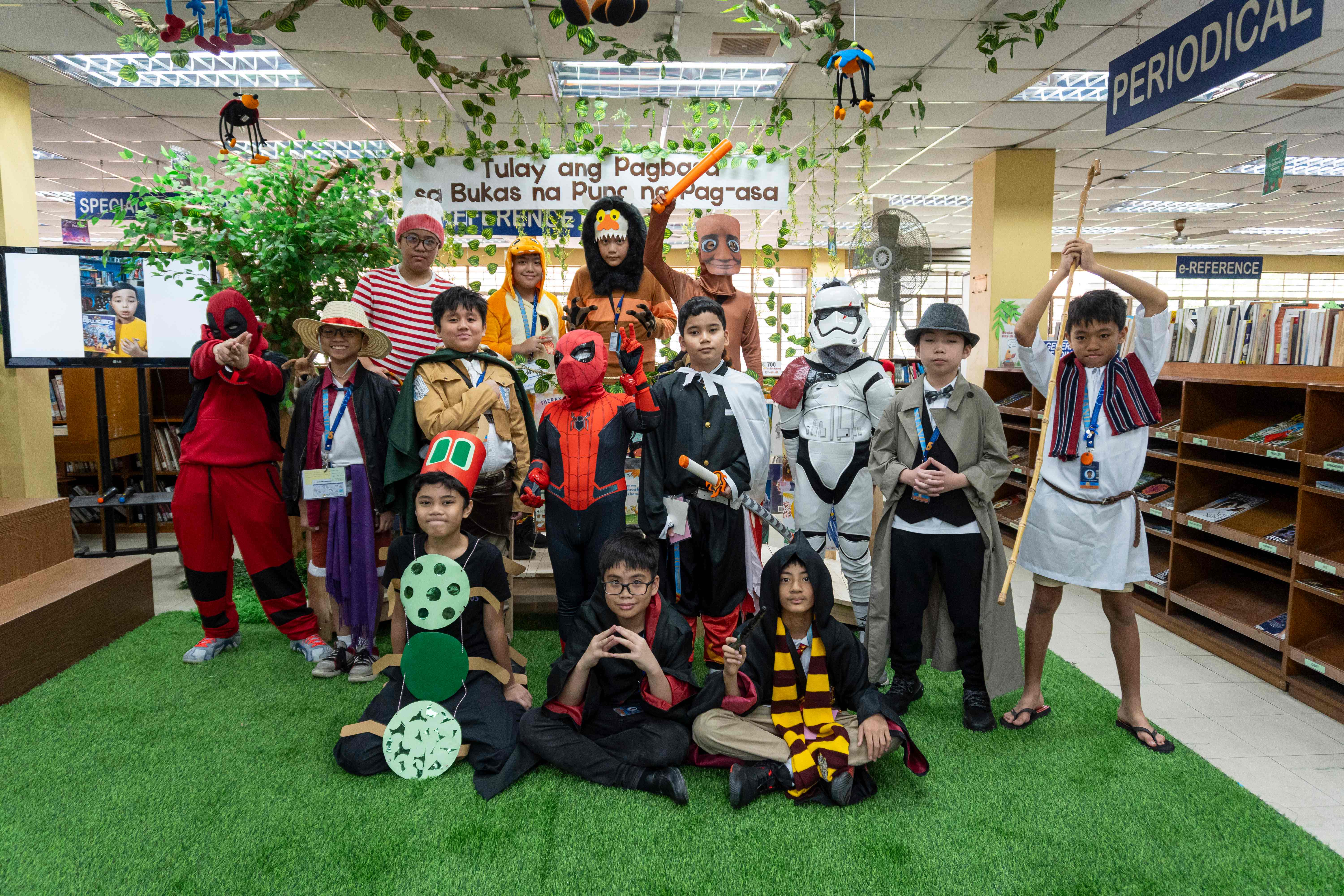 Students in their book character attire