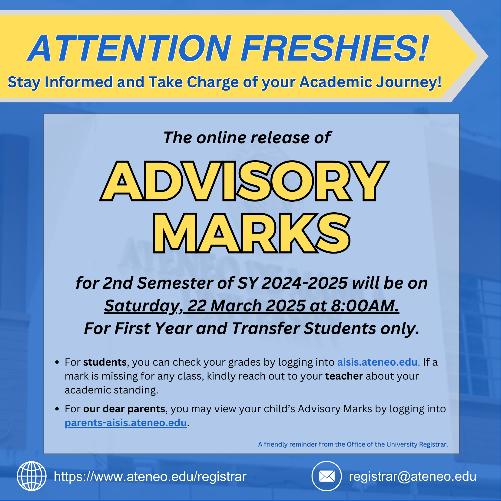 2nd Semester SY 2024-2025 Advisory Marks