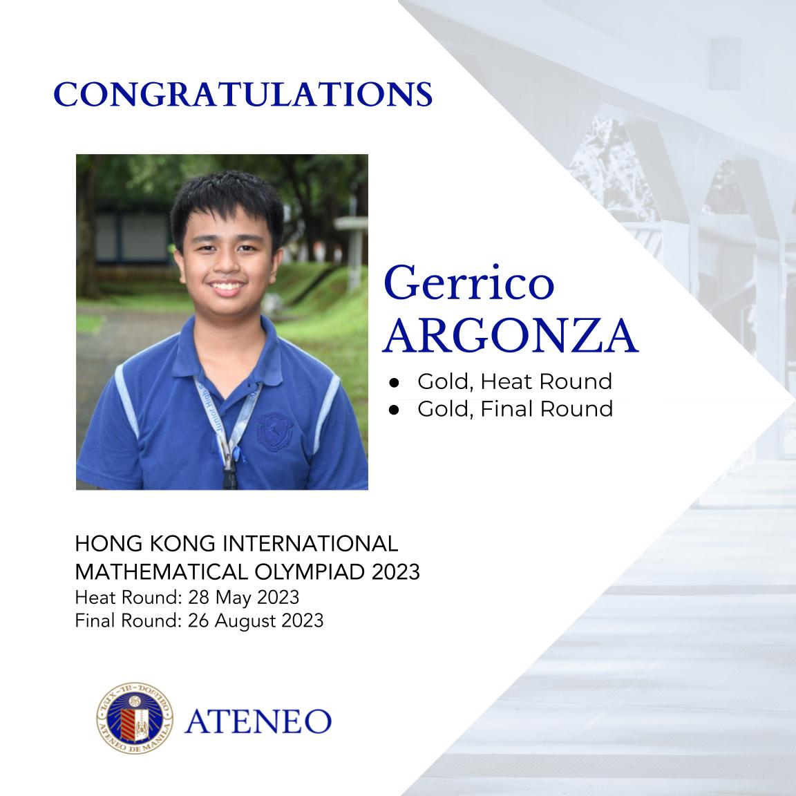 Gerrico Argonza HKIMO 2023 