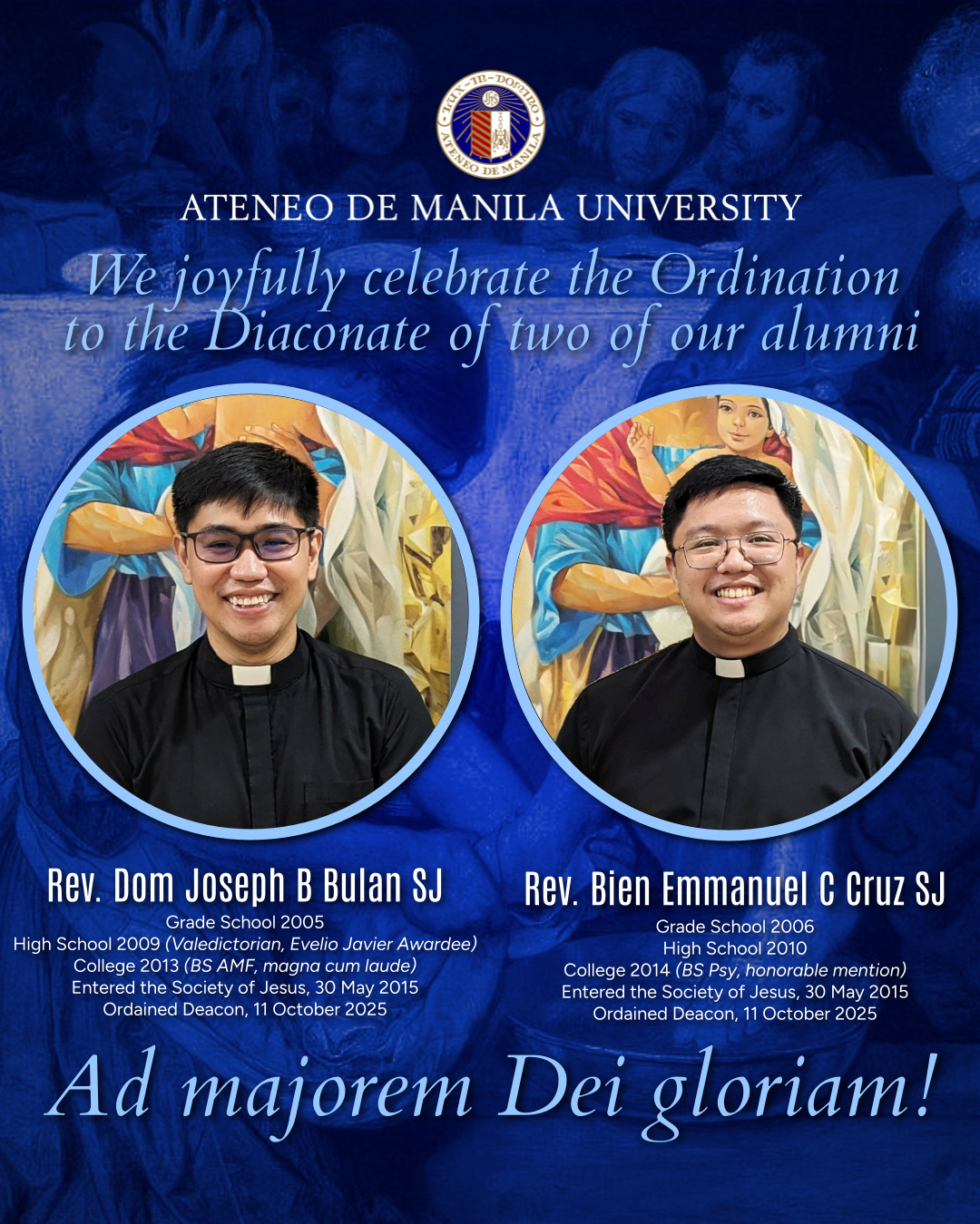 Rev. Dom Joseph B. Bulan, SJ and Rev. Bien Emmanuel C. Cruz, SJ.