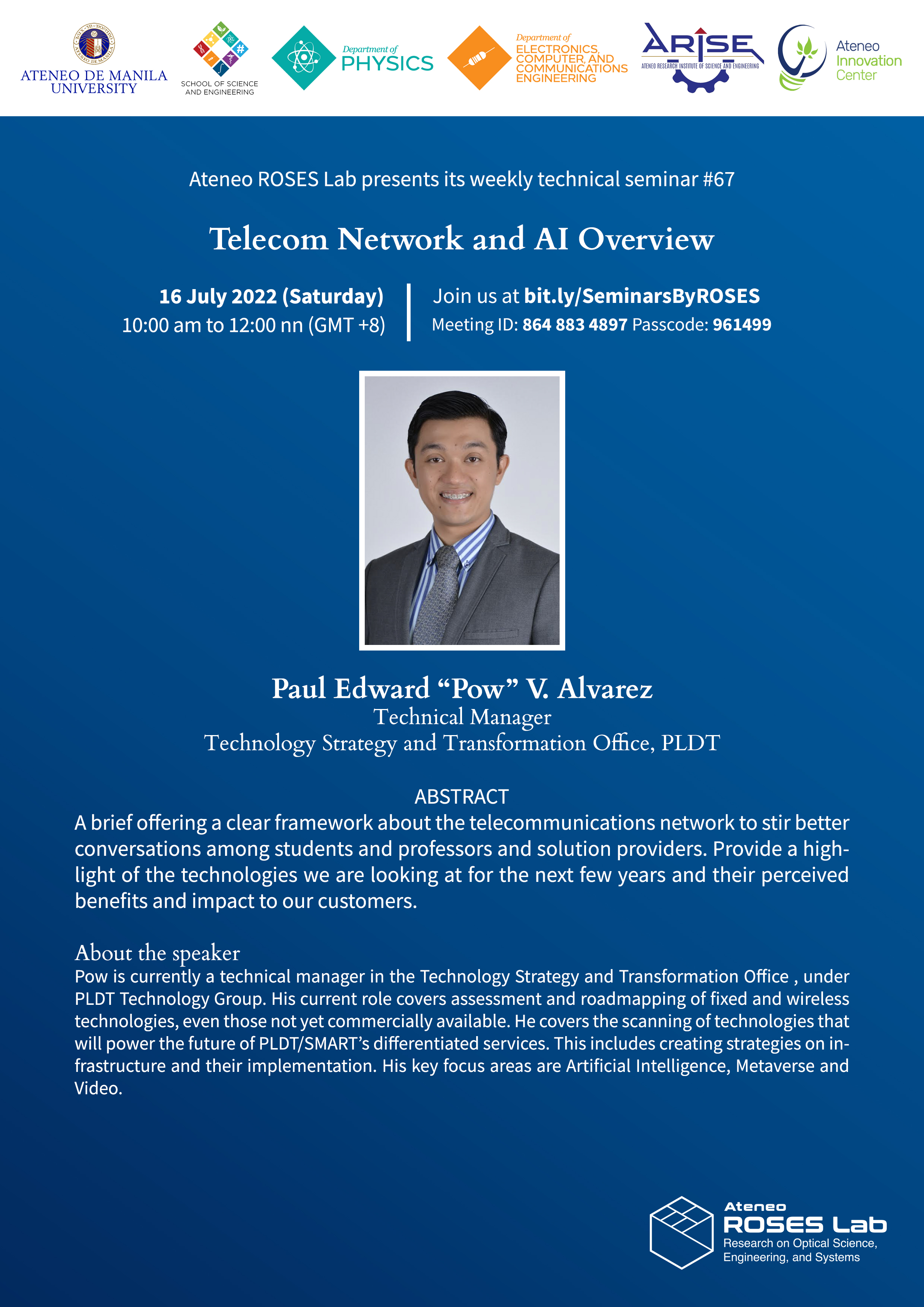 Ateneo ROSES Lab Online Seminar 67