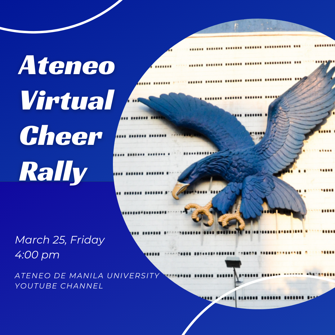 event details (March 25, 4 pm, Ateneo youtube channel) with Blue Eagle 