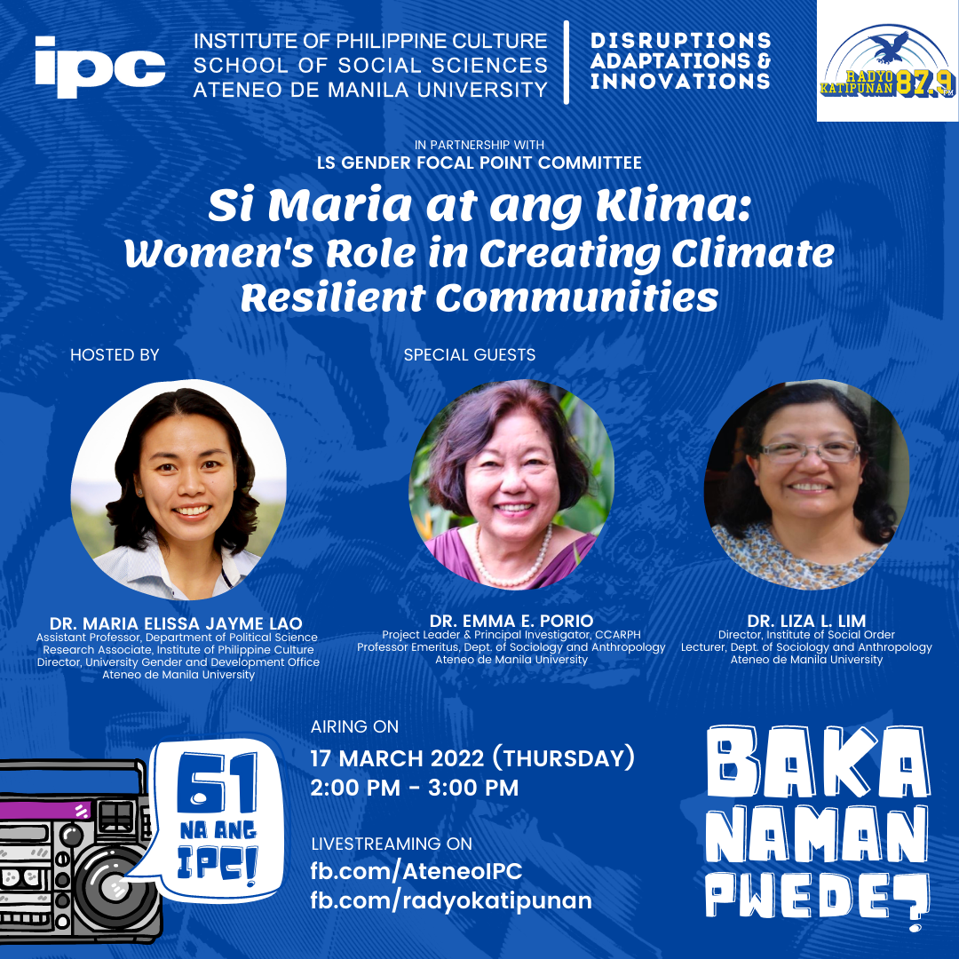 Baka Naman Pwede? Si Maria at ang Klima: Women's Role in Creating Climate Resilient Communities