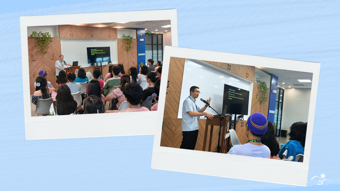 Fr. Francis D. Alvarez, SJ leads an information session about BS LEARN