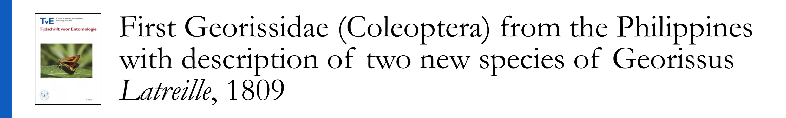 Ibarra et al 2025 - First Georissidae (Coleoptera) from the Philippines with description of two new species of Georissus Latreille, 1809