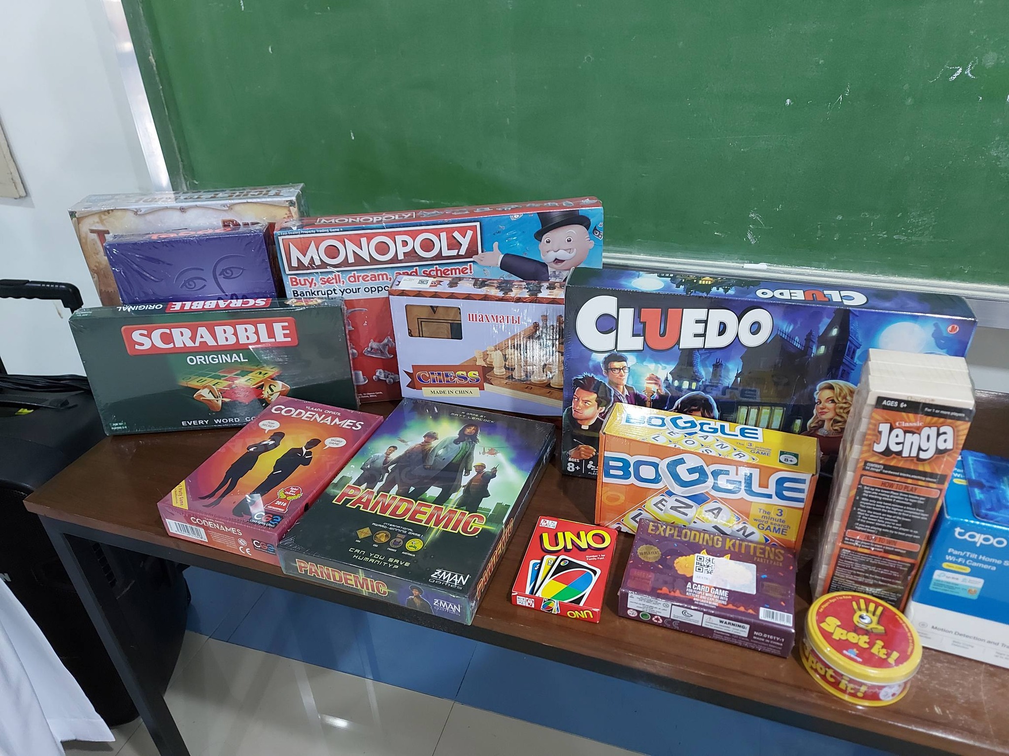 A wide variety of board games