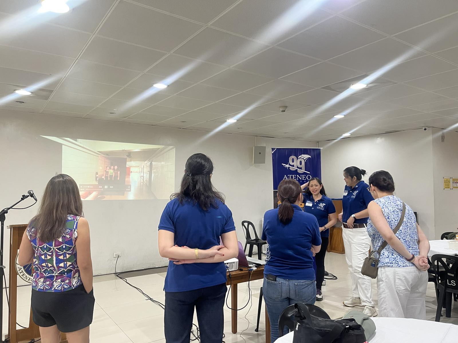  Some members of the Ateneo College Batch 1999 felt nostalgic as they watched a video recalling their college years at the University.