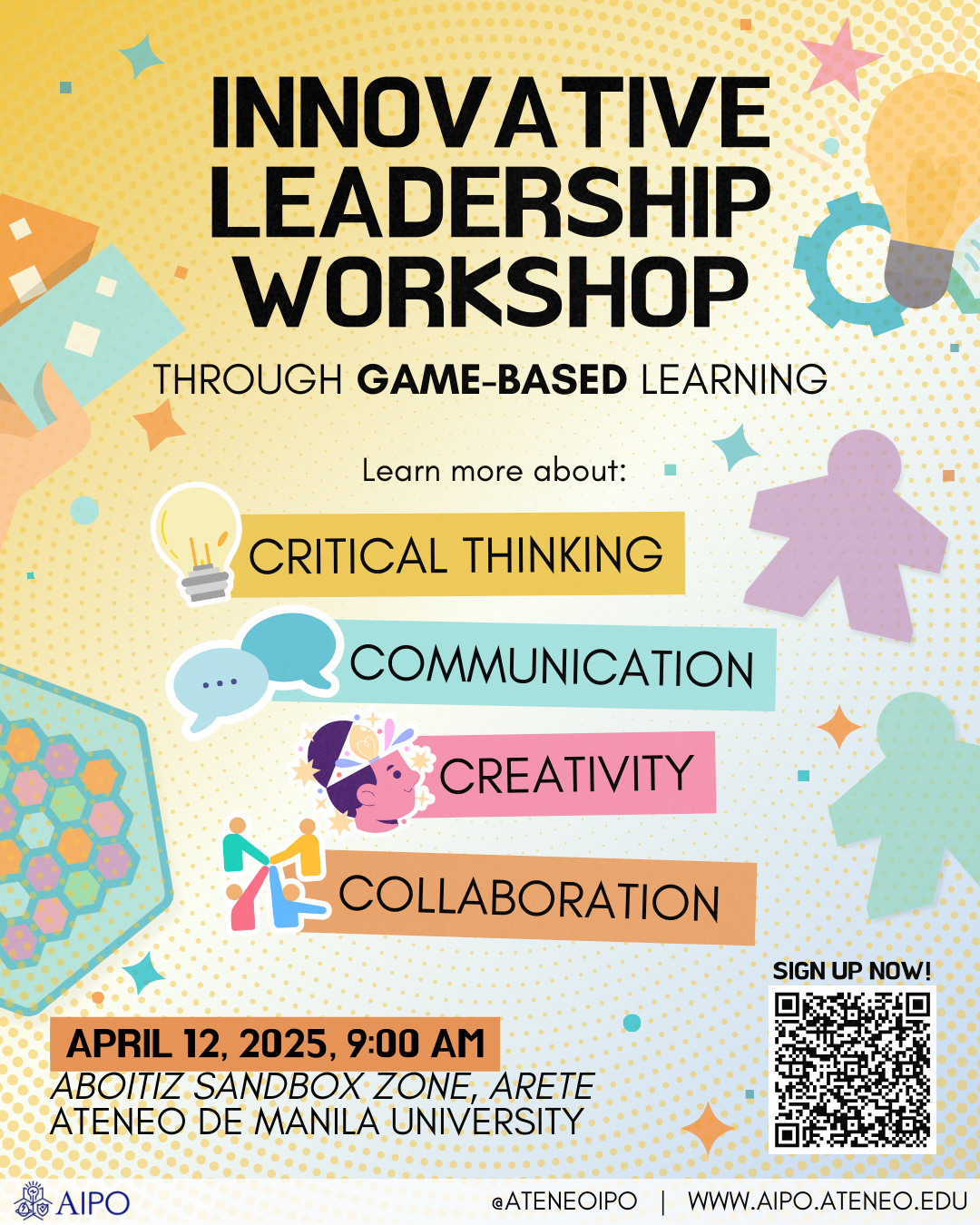 Image: Poster for Game Based Learning Workshop (29 March 2025) | Visuals c/o: Franzes Marie Guerra