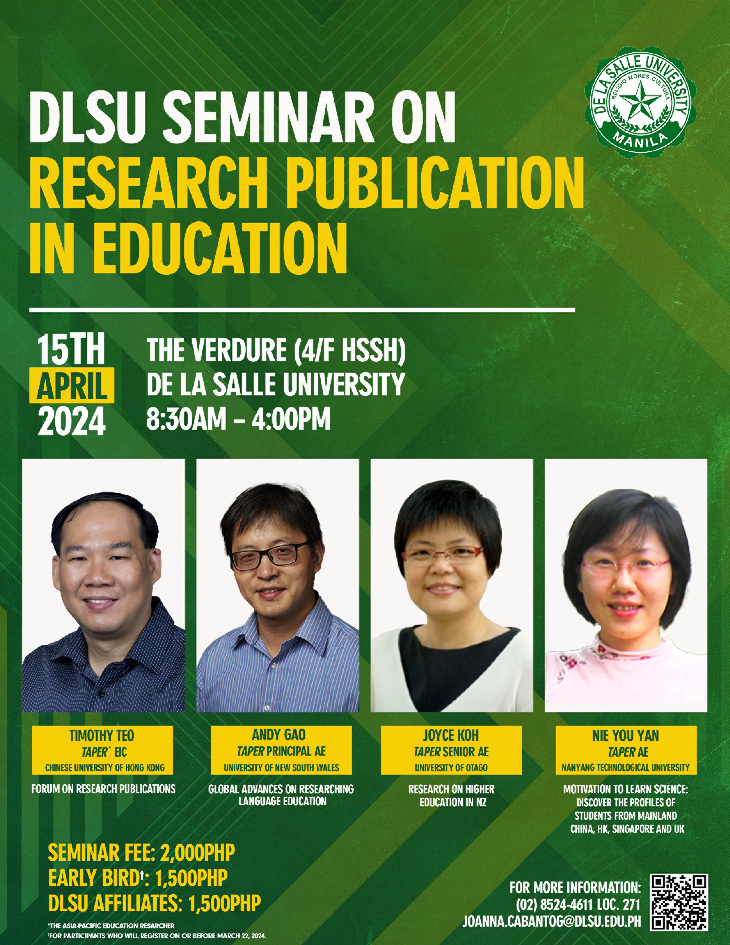 DLSU Seminar on Research Publication in Education