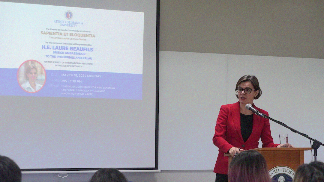 H E Amb Beaufils discusses worldwide trends in economics, politics, climate change, security, and more