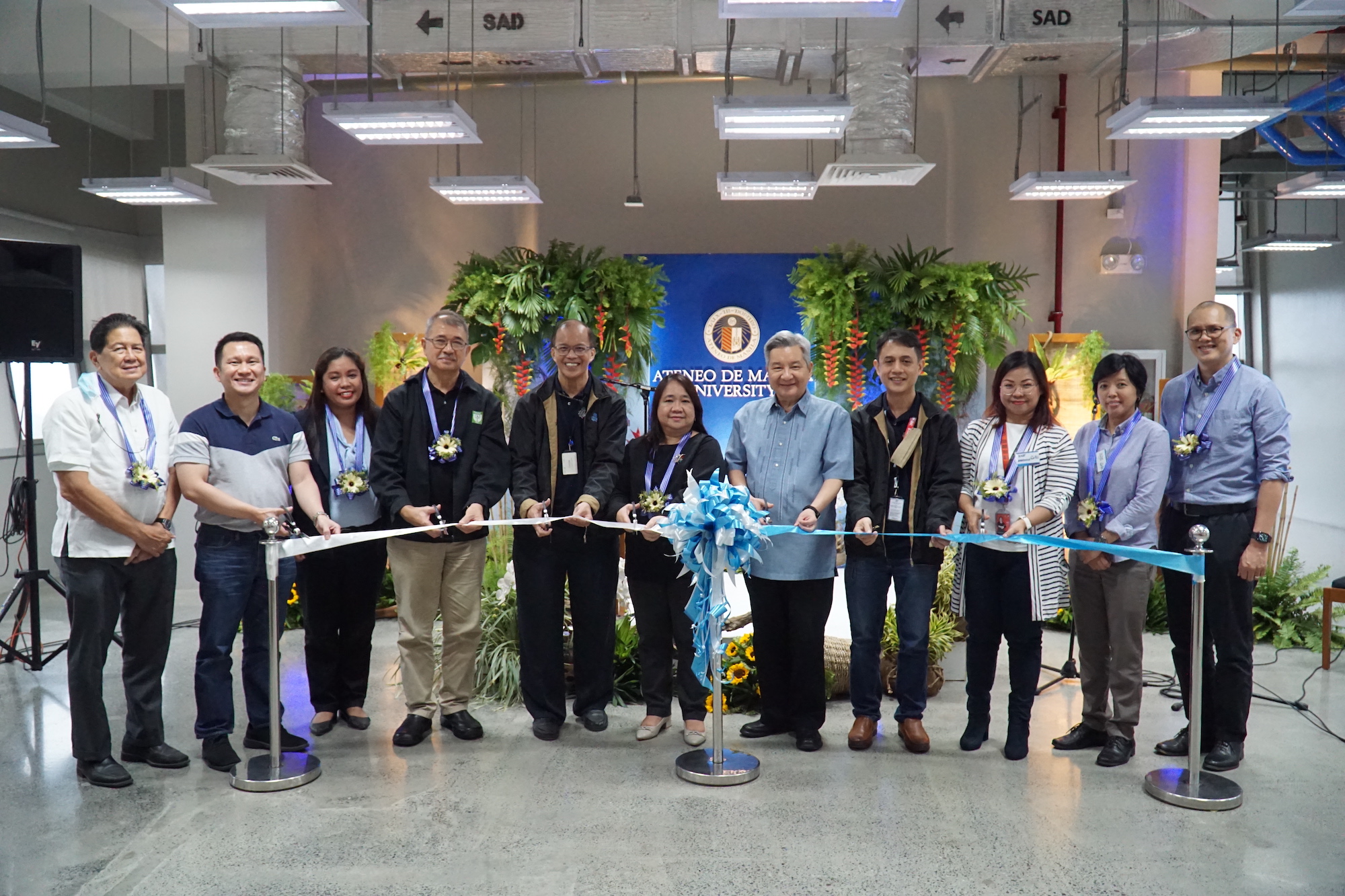 The ribbon-cutting during the launch of the Ateneo Blue Nest